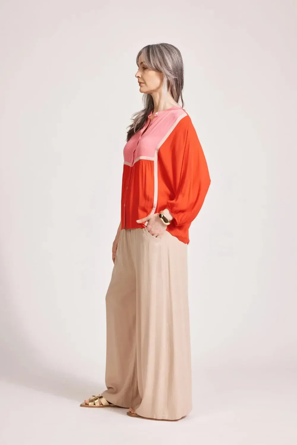 Alegria Spliced Top - Cameo/Coral-Eb & Ive-The Bay Room