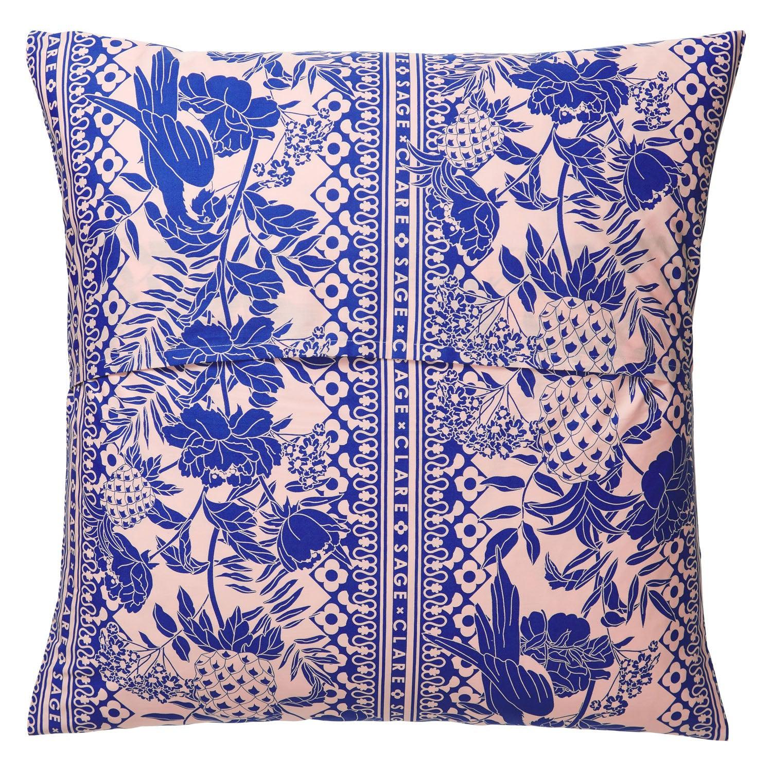 Alexa Cotton Euro Pillowcase Set - Lapis-Soft Furnishings-PLAY by Sage & Clare-The Bay Room