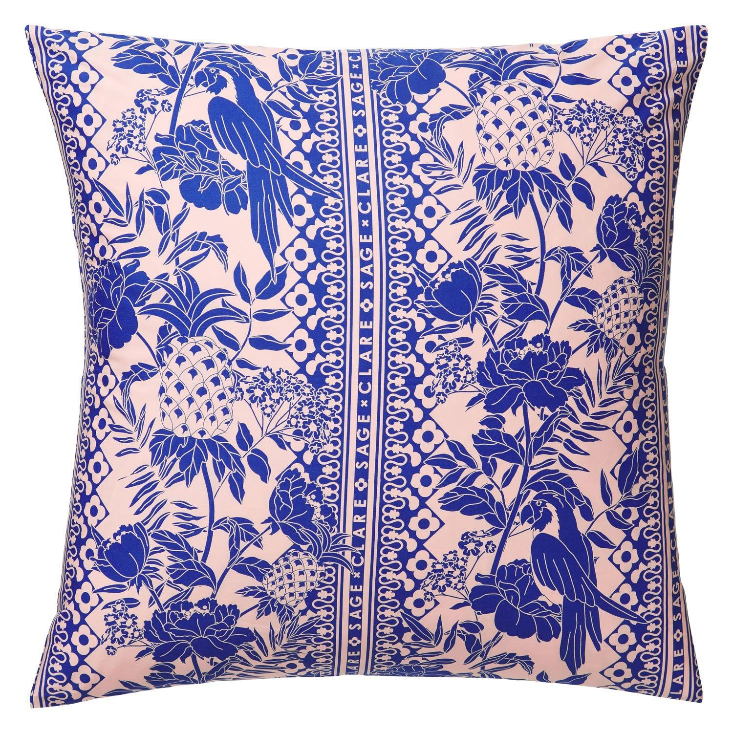 Alexa Cotton Euro Pillowcase Set - Lapis-Soft Furnishings-PLAY by Sage & Clare-The Bay Room