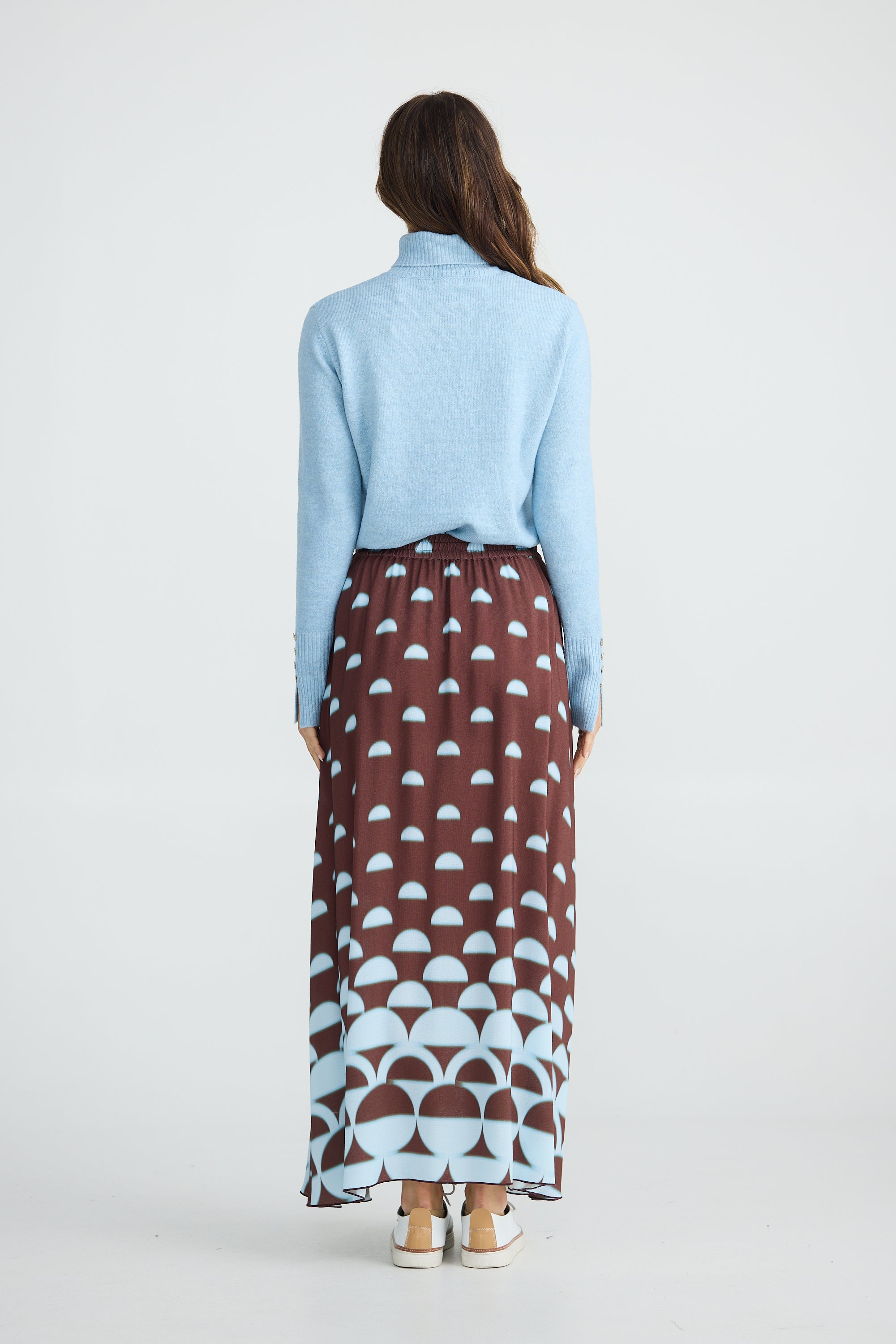 Alias Skirt - Blue Brown Geo-Skirts-Brave & True-The Bay Room