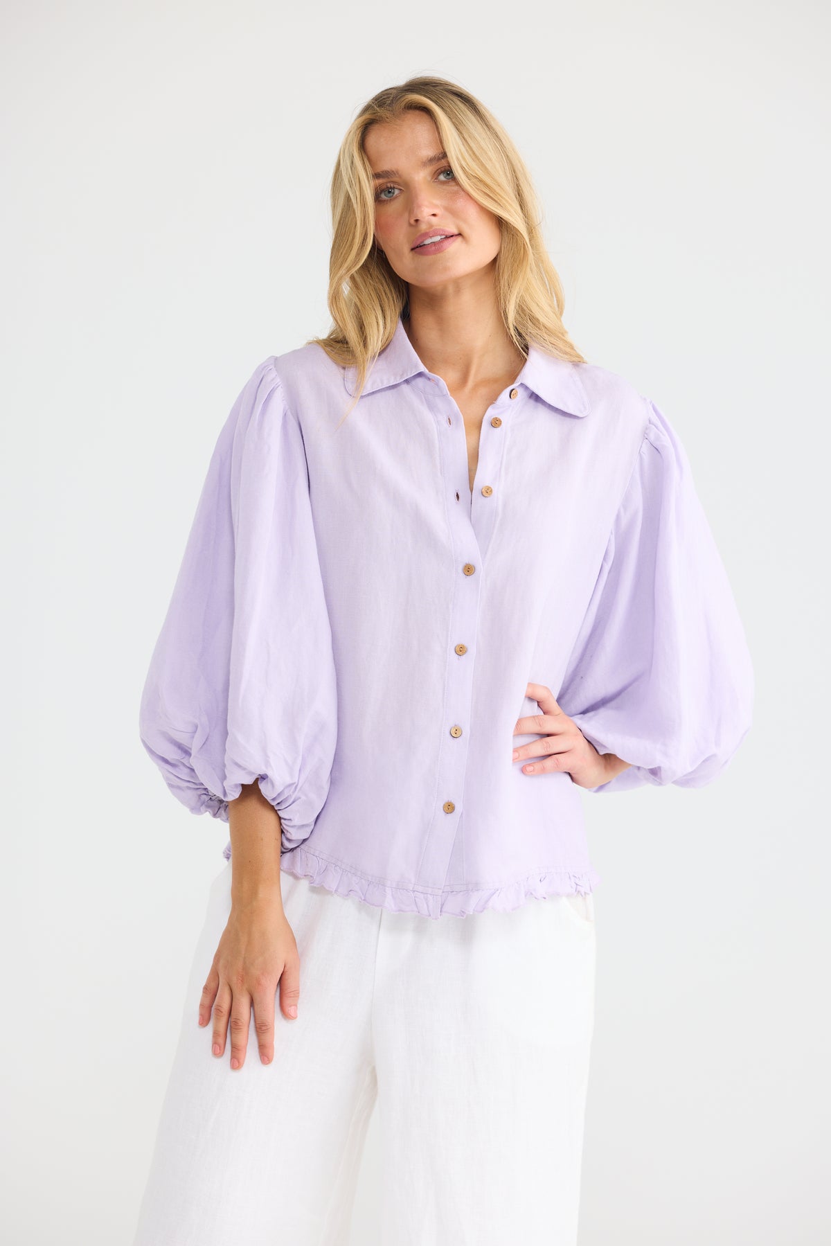 Alina Shirt - Lavender-Tops-The Shanty Corporation-The Bay Room