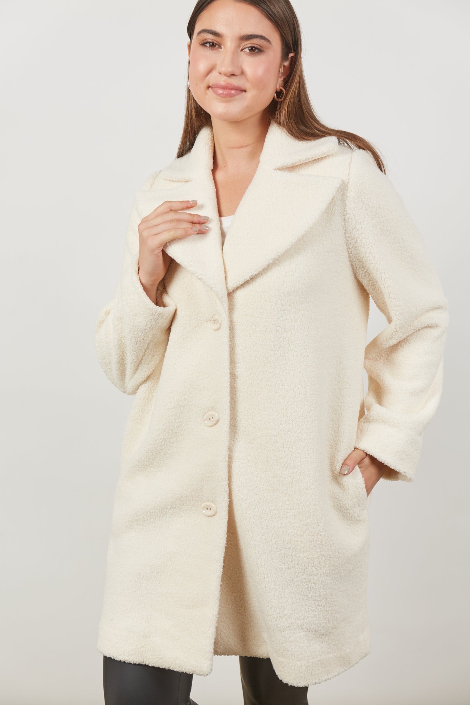 Allure Coat - Creme-Jackets, Coats & Vests-Isle Of Mine-The Bay Room