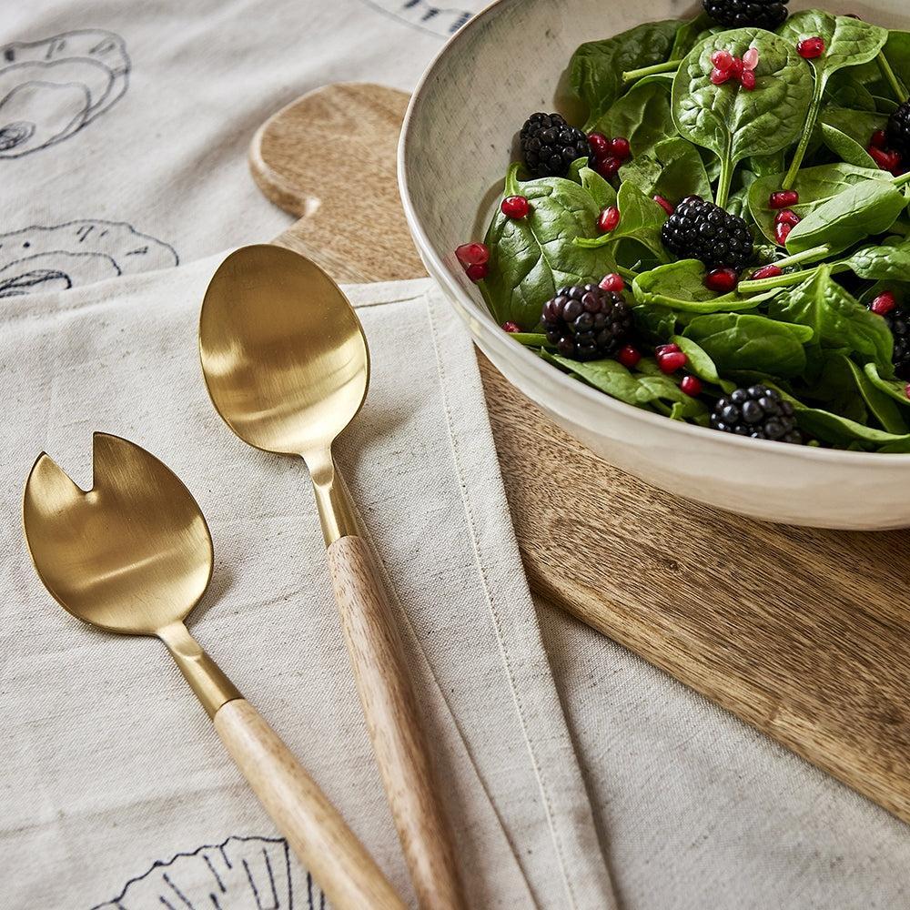 Alto Set of 2 Salad Servers Gold-Dining & Entertaining-Ecology-The Bay Room