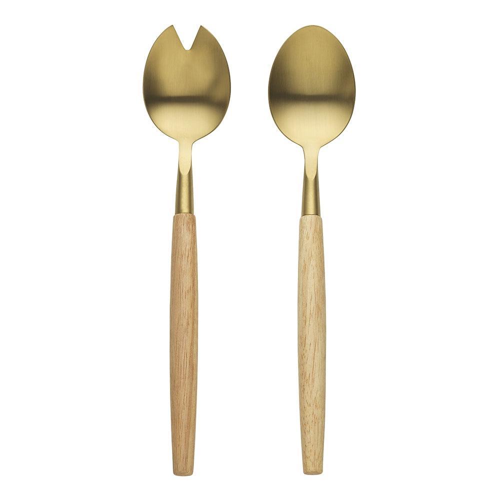 Alto Set of 2 Salad Servers Gold-Dining & Entertaining-Ecology-The Bay Room