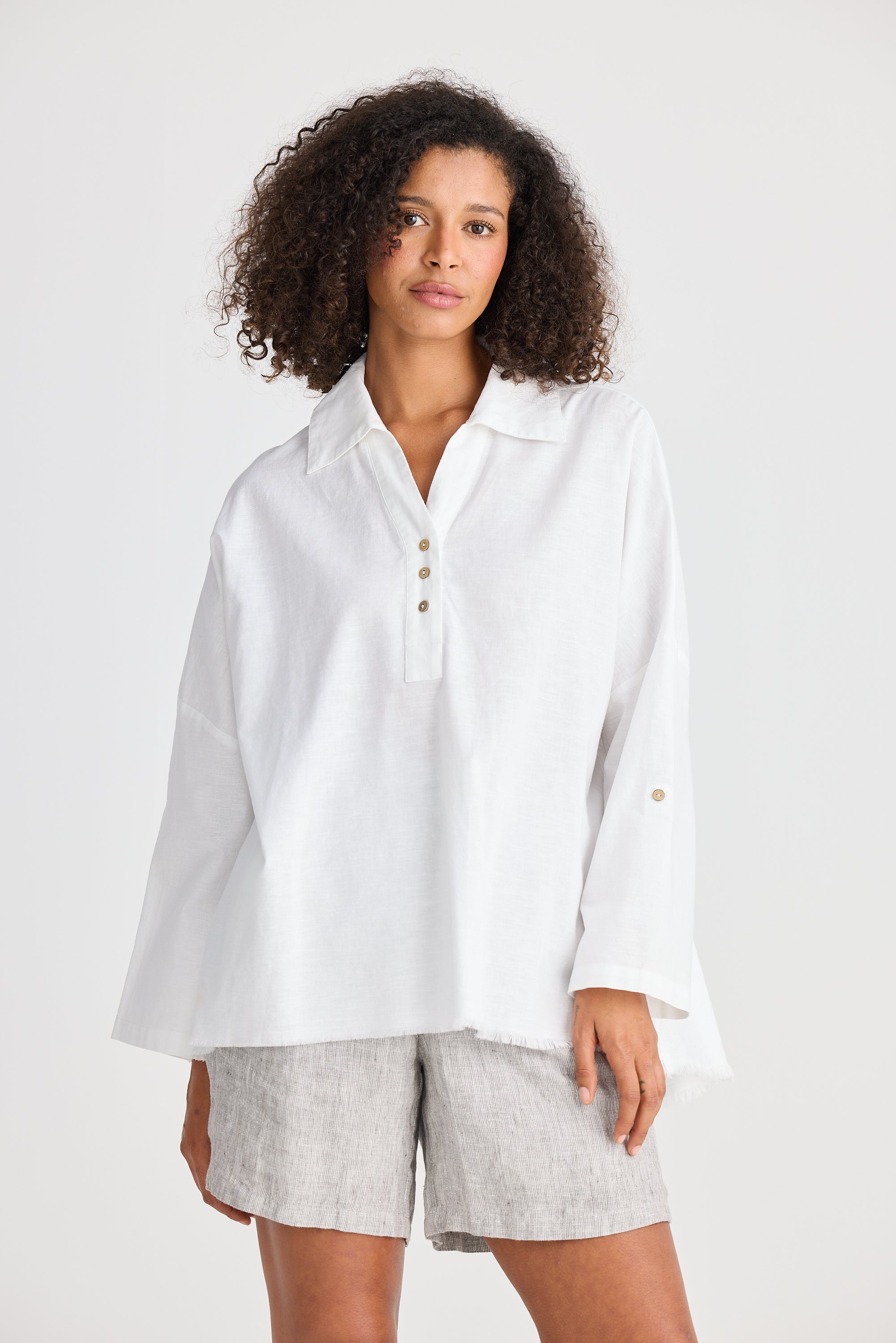 Amar Shirt - White-Tops-The Shanty Corporation-The Bay Room