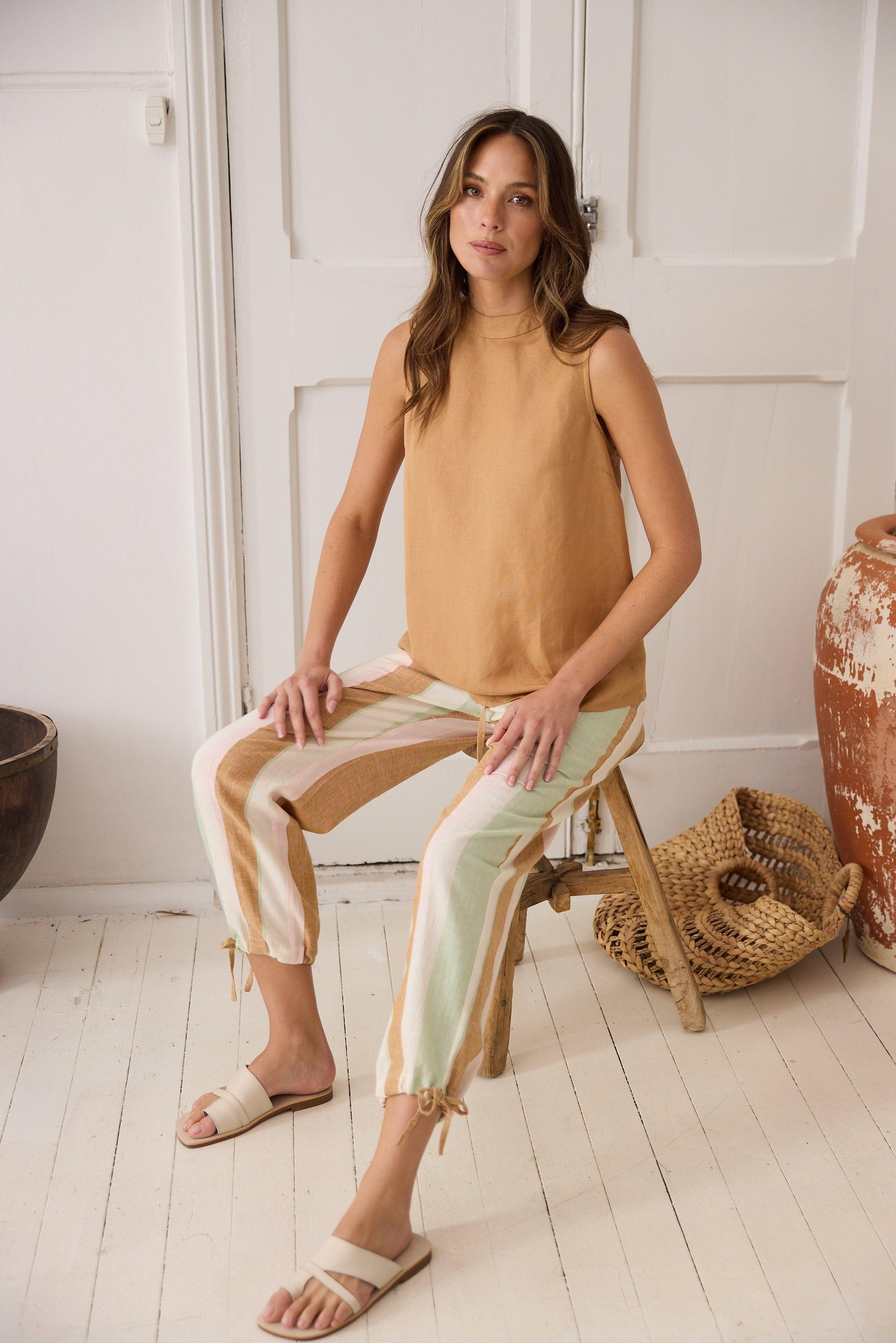 Amazon Pant - Melon Field Stripe-Pants-The Shanty Corporation-The Bay Room