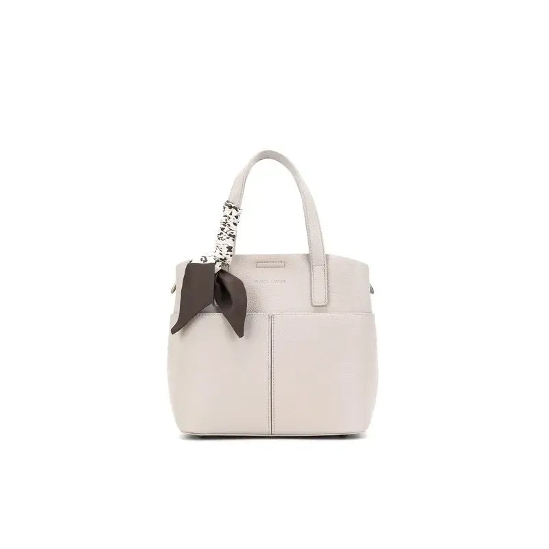 Amelie Oatmeal 2 Piece Top Handle Bag-Bags & Clutches-Black Caviar Designs-The Bay Room