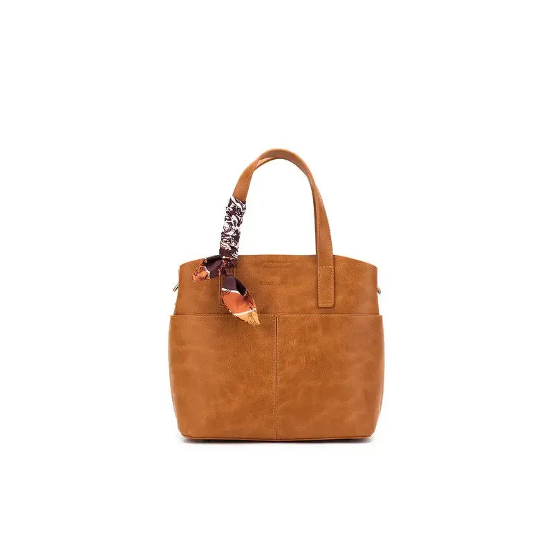Amelie Tan 2 Piece Top Handle Bag-Bags & Clutches-Black Caviar Designs-The Bay Room