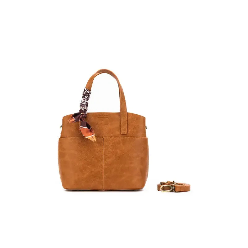 Amelie Tan 2 Piece Top Handle Bag-Bags & Clutches-Black Caviar Designs-The Bay Room