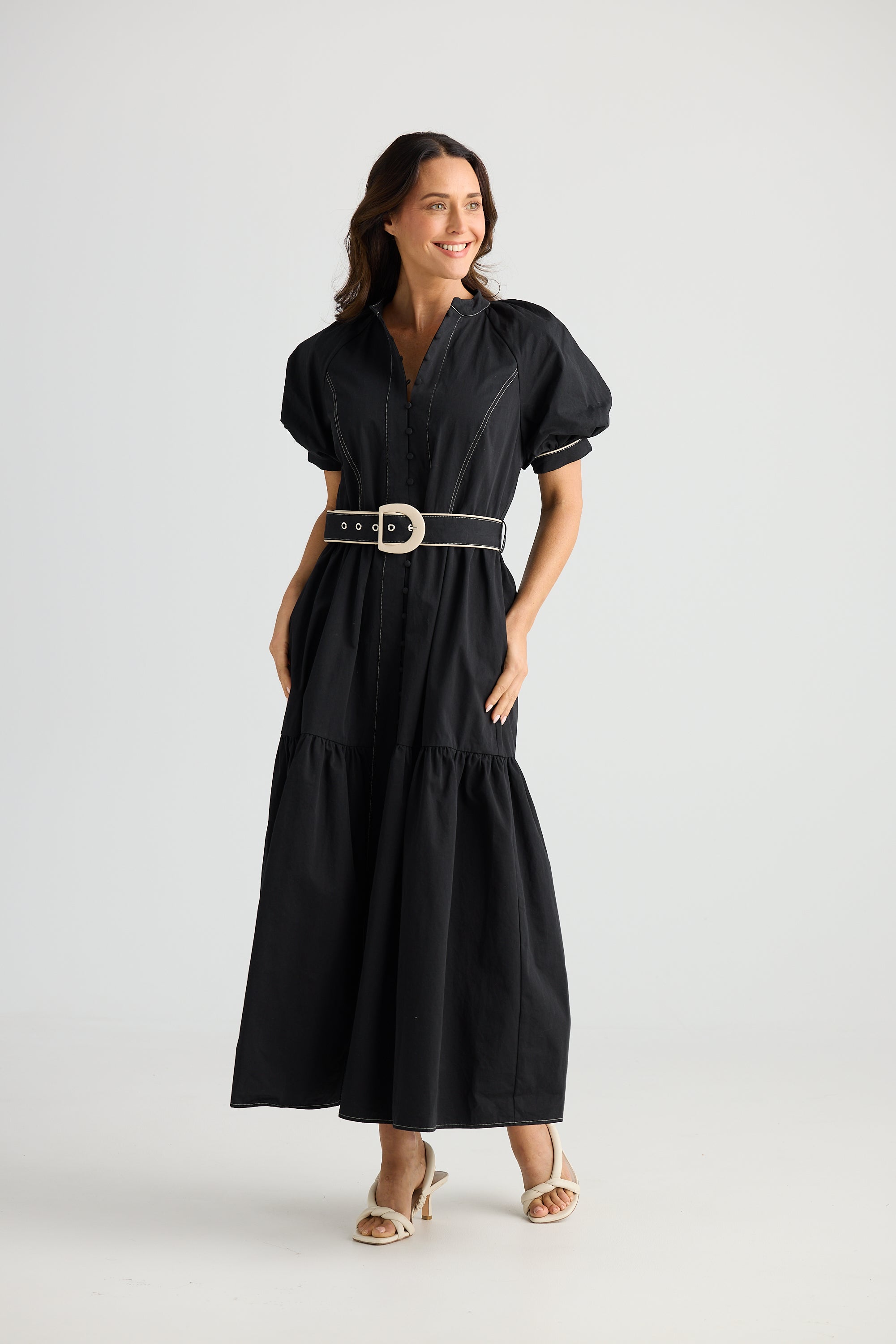 Amour Dress - Washed Black/Stone-Dresses-Brave & True-The Bay Room