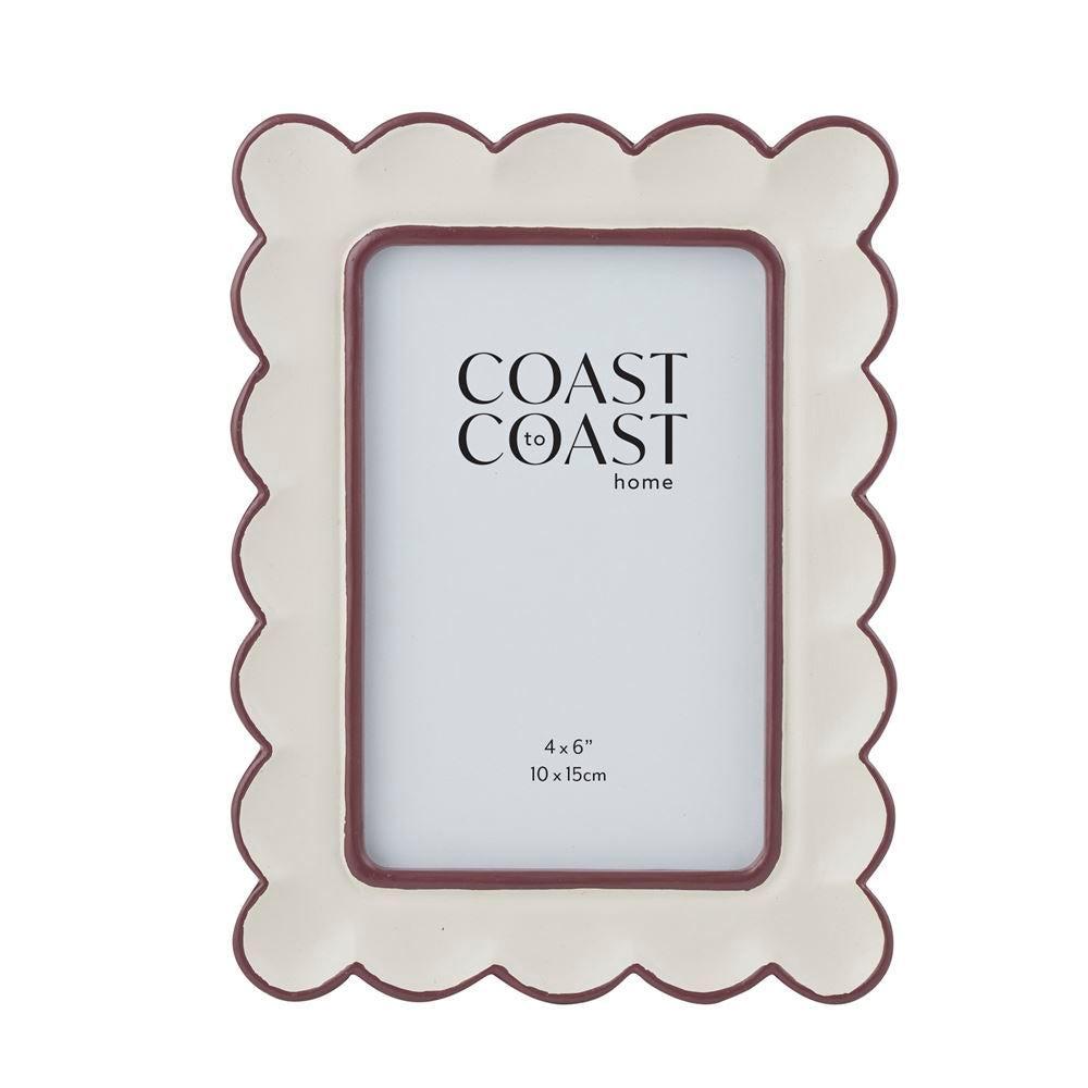 Ana Resin 4x6" Photo Frame 15x20cm Ivory/Russet-Decor Items-Coast To Coast Home-The Bay Room