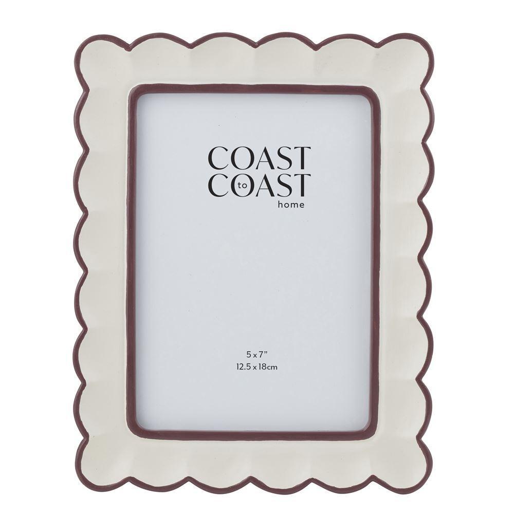 Ana Resin 5x7" Photo Frame 17x22cm Ivory/Russet-Decor Items-Coast To Coast Home-The Bay Room