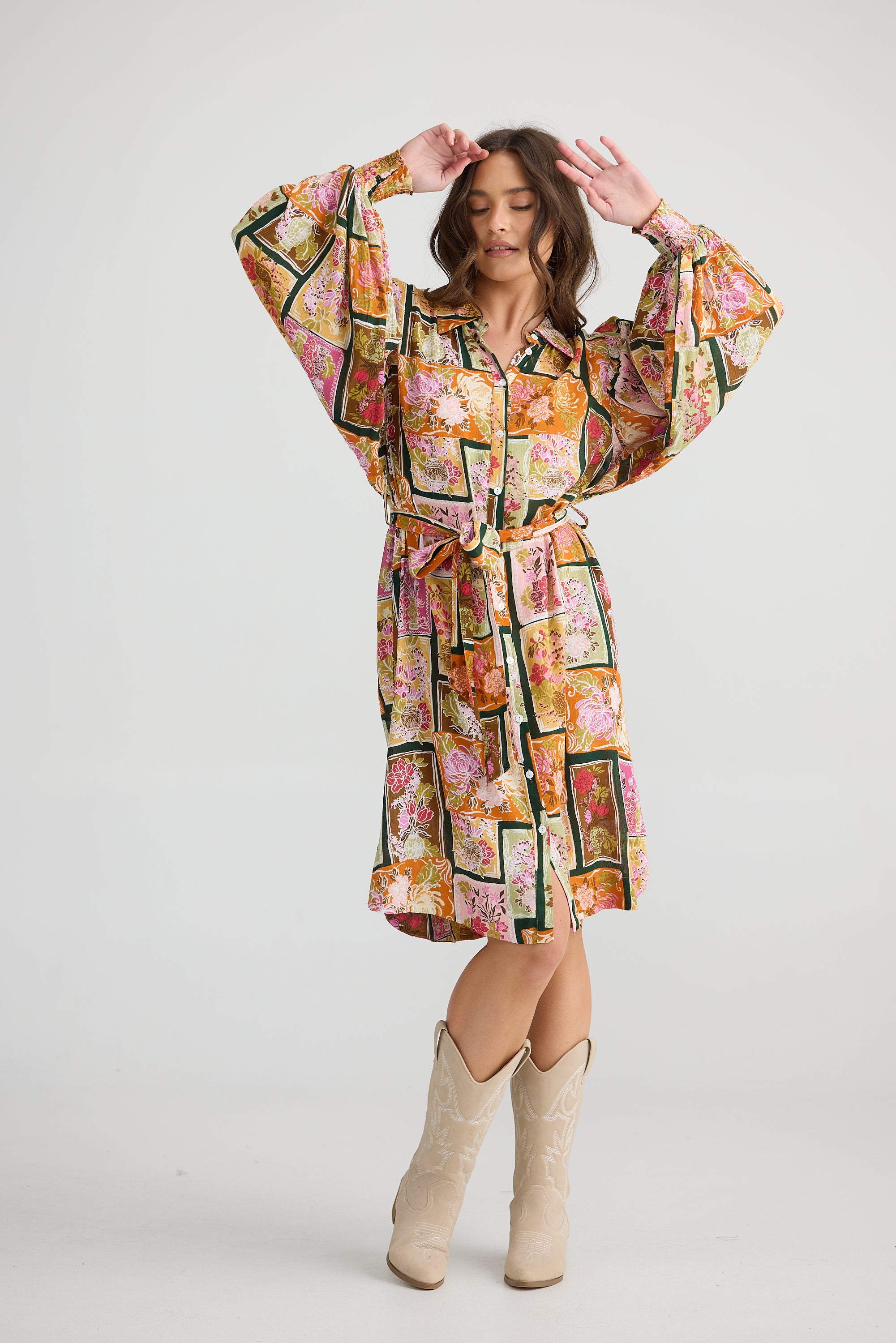 Annabelle Dress - Postcard Petals-Dresses-Talisman-The Bay Room