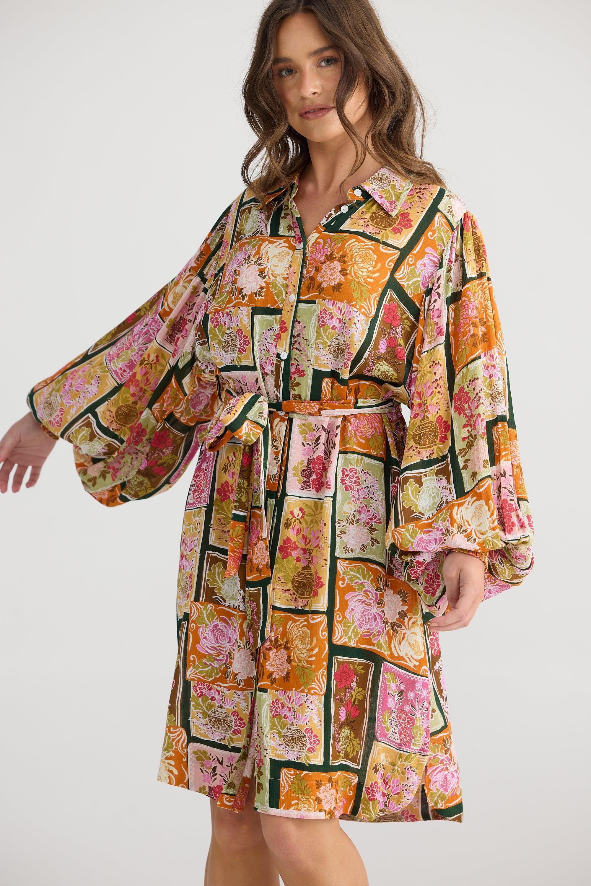 Annabelle Dress - Postcard Petals-Dresses-Talisman-The Bay Room