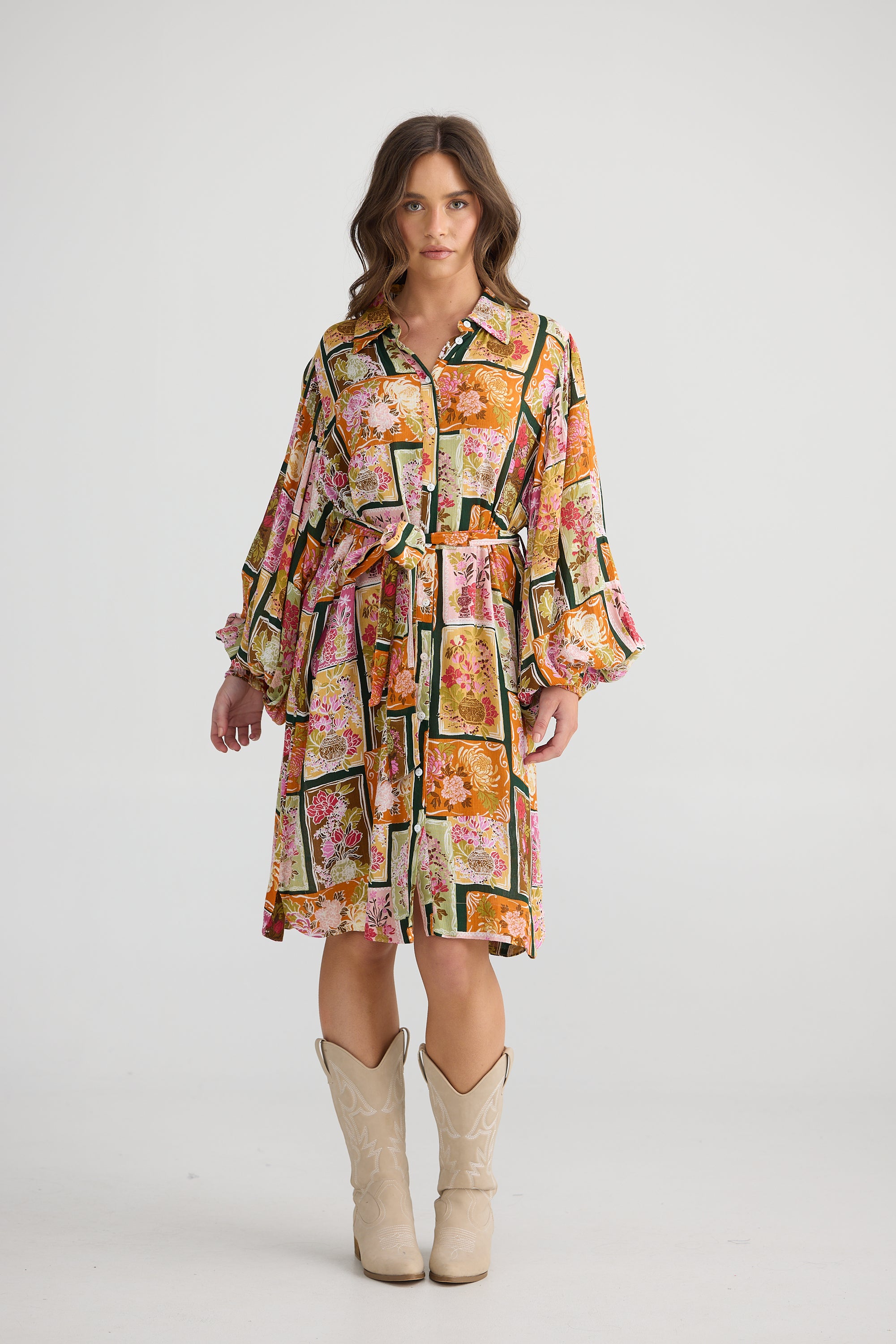 Annabelle Dress - Postcard Petals-Dresses-Talisman-The Bay Room