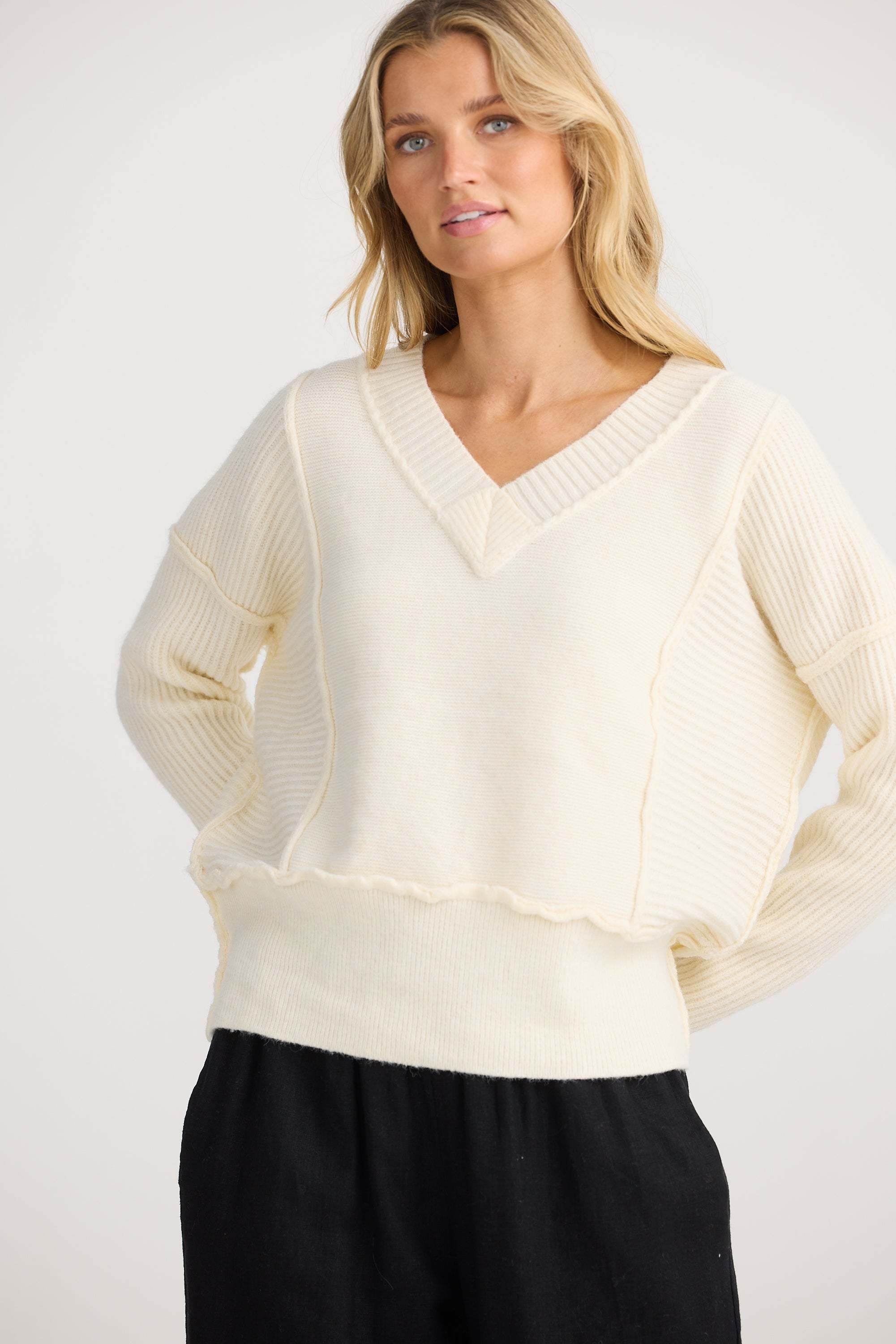 Annona Knit - Natural-Knitwear & Jumpers-The Shanty Corporation-The Bay Room