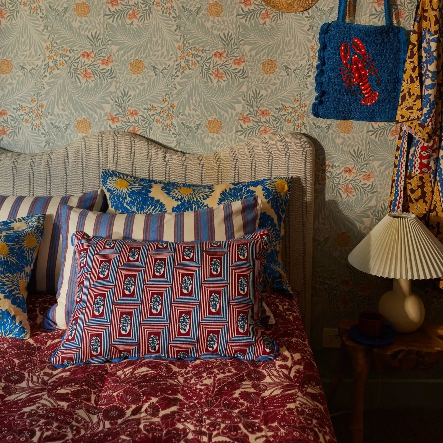 Antonella Cushion - Azure-Soft Furnishings-Sage & Clare-The Bay Room