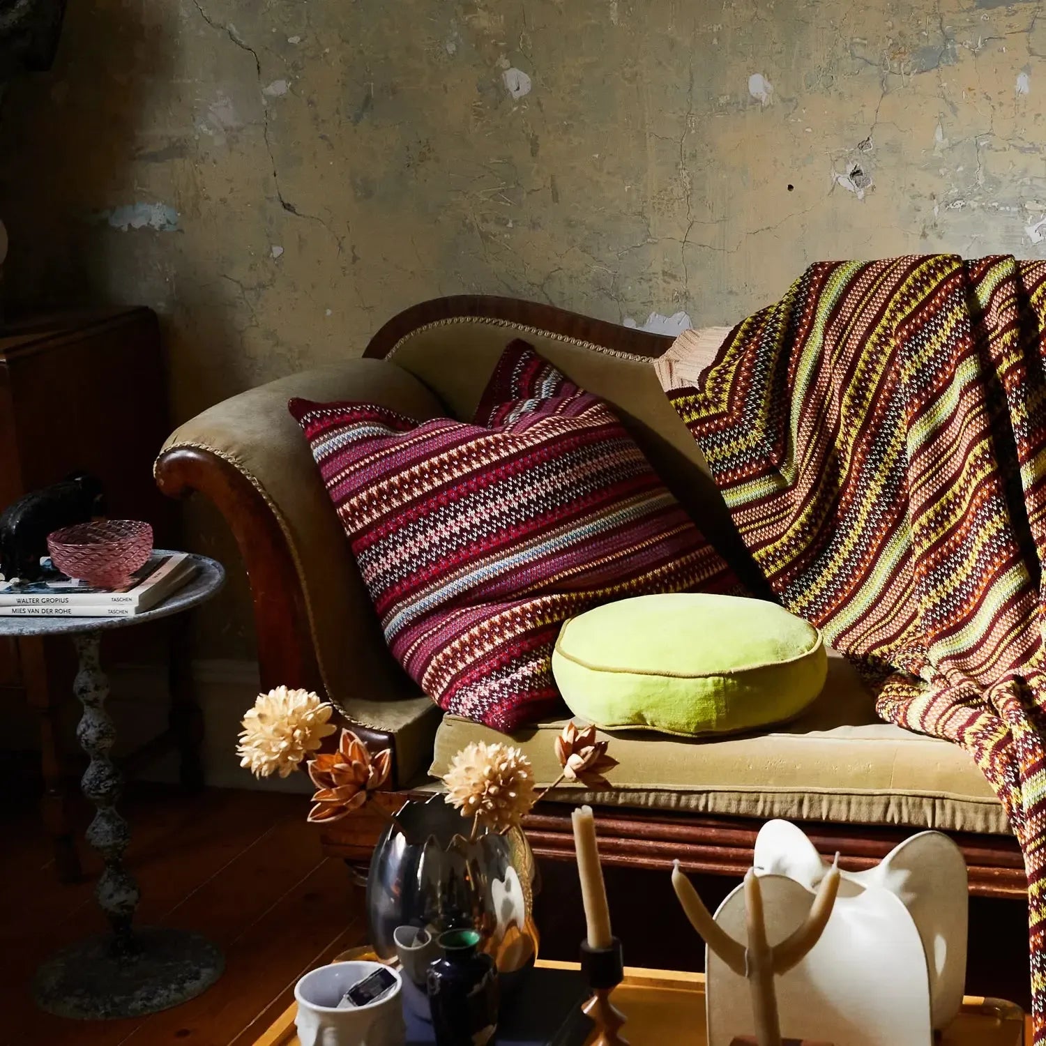 Arlette Knit Cushion - Mahogany-Soft Furnishings-Sage & Clare-The Bay Room