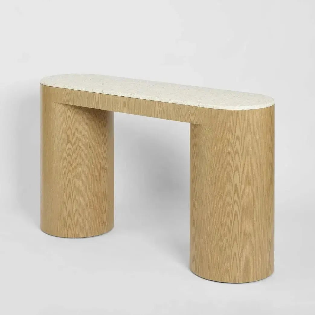 Arlo Console Light Oak & Terrazzo-Furniture-MRD Home-The Bay Room
