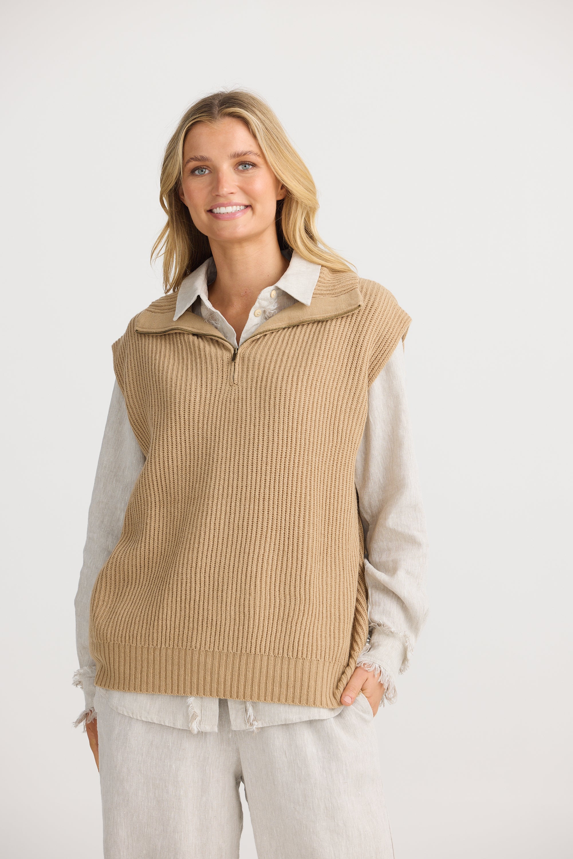 Arlo Vest - Oatmeal-Jackets, Coats & Vests-The Shanty Corporation-The Bay Room