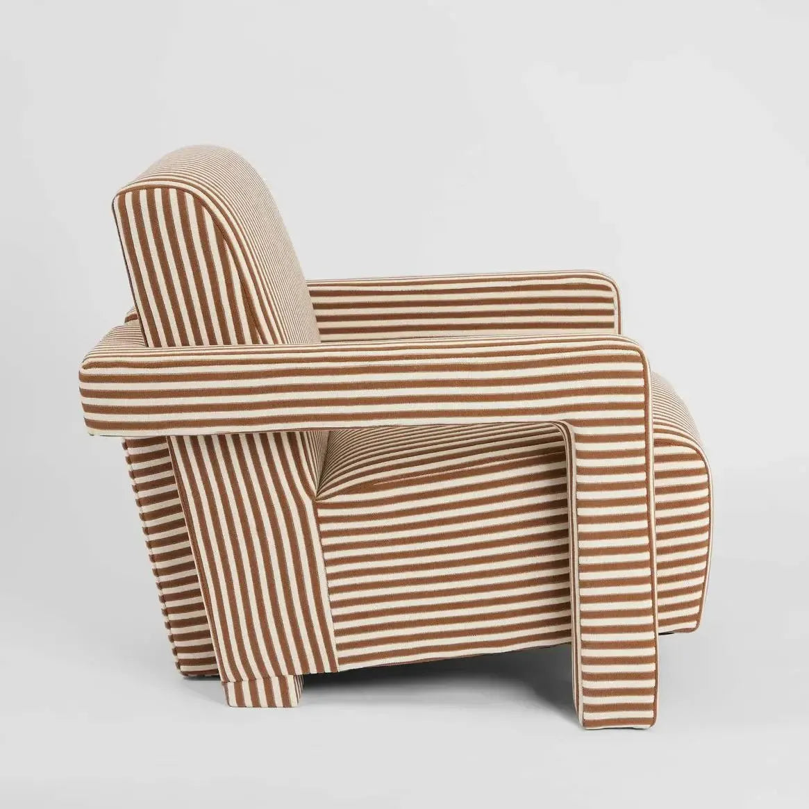 Atelier Armchair Terracotta Stripe-Furniture-MRD Home-The Bay Room