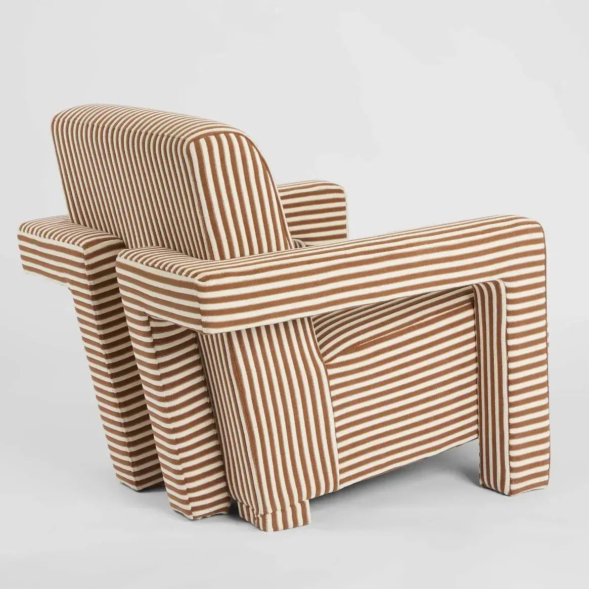 Atelier Armchair Terracotta Stripe-Furniture-MRD Home-The Bay Room