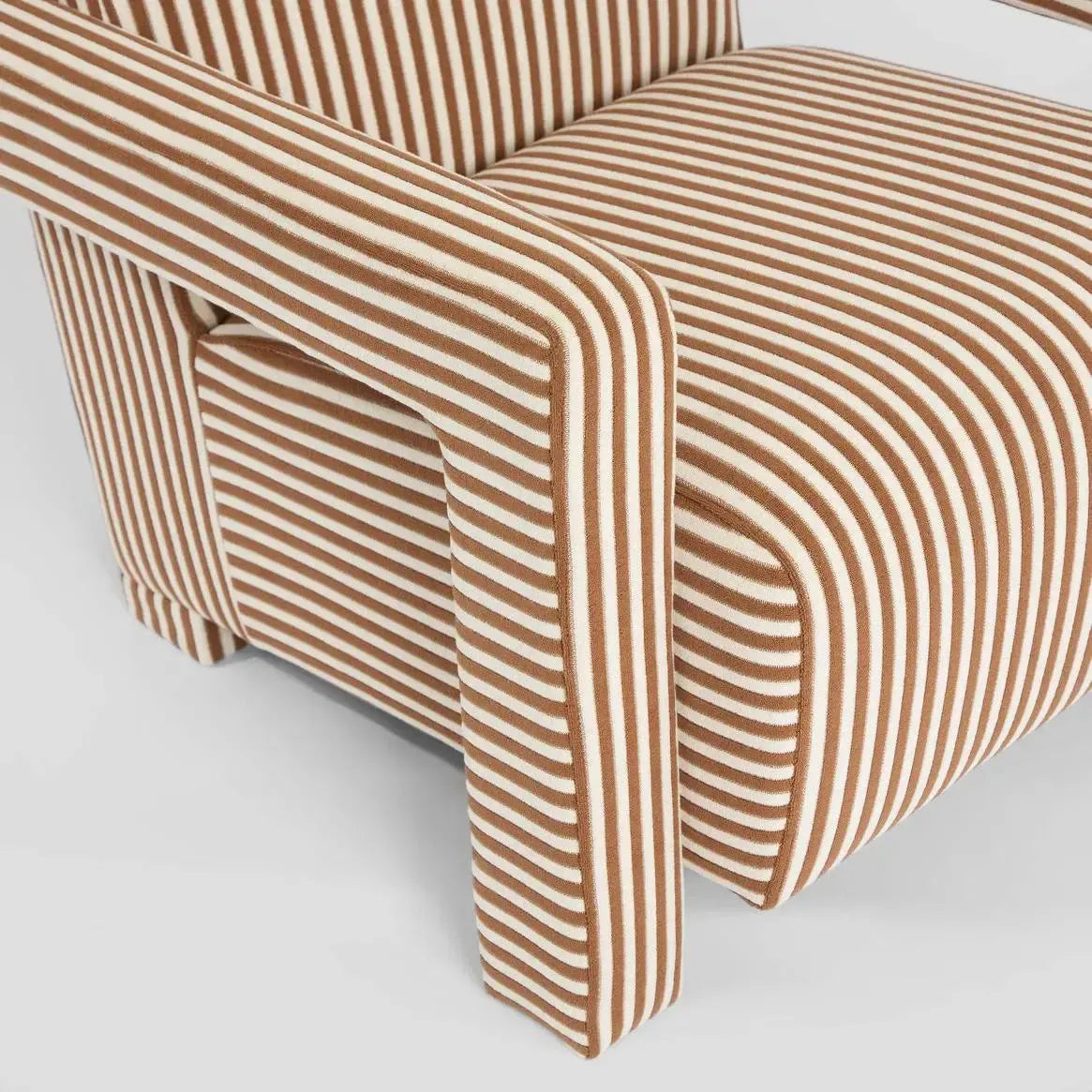 Atelier Armchair Terracotta Stripe-Furniture-MRD Home-The Bay Room