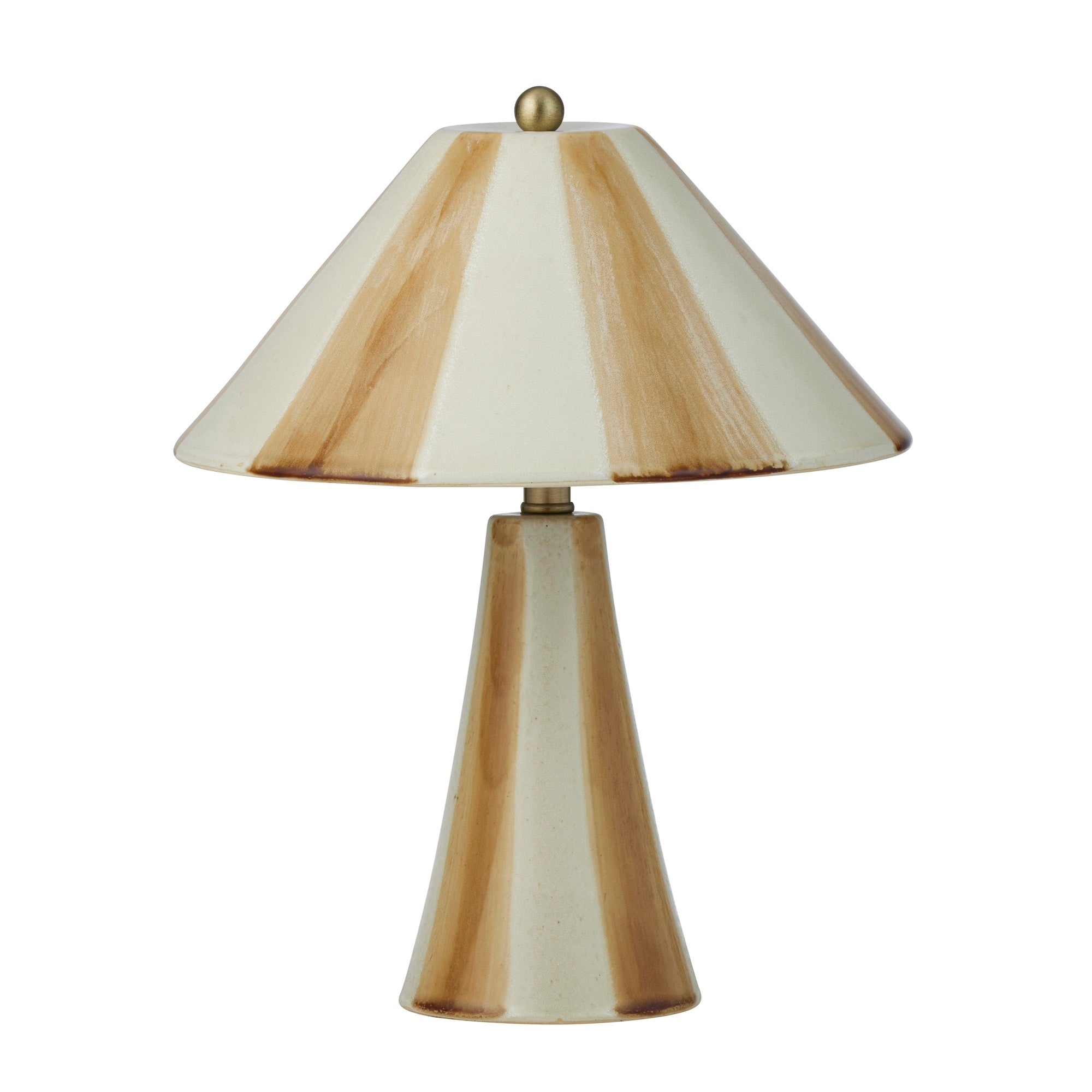 Athol Ceramic Lamp 29x35cm Mustard/Ivory-Lighting-Coast To Coast Home-The Bay Room