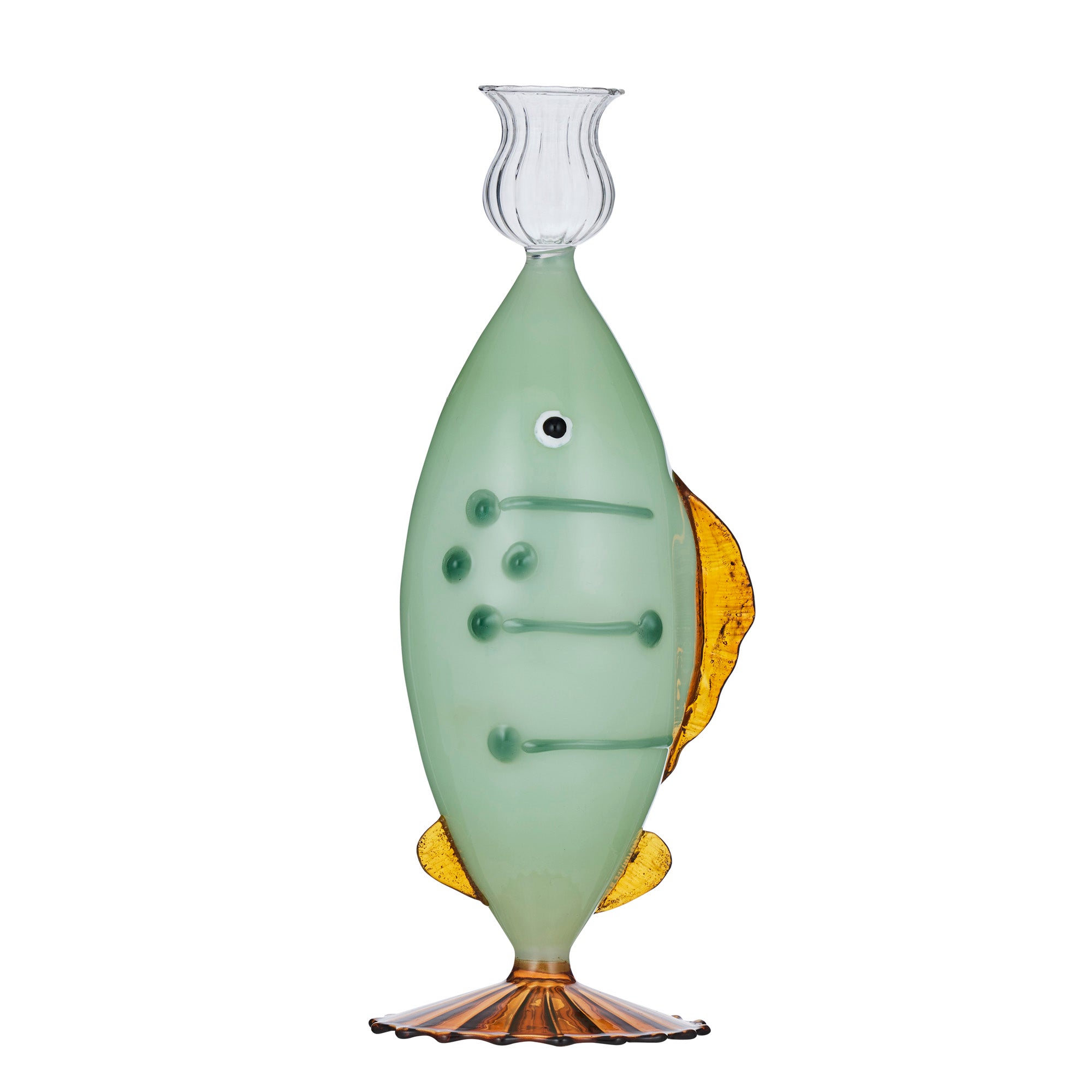 Atlantic Fish Glass Candle Holder 10.5x9x26cm-Decor Items-Coast To Coast Home-The Bay Room