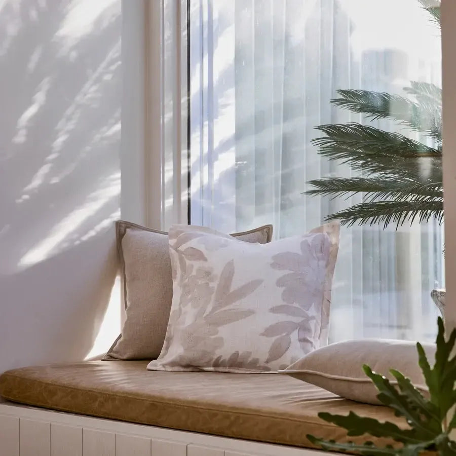 Aubrey Neutral Cushion 50x50cm-Soft Furnishings-Madras Link-The Bay Room