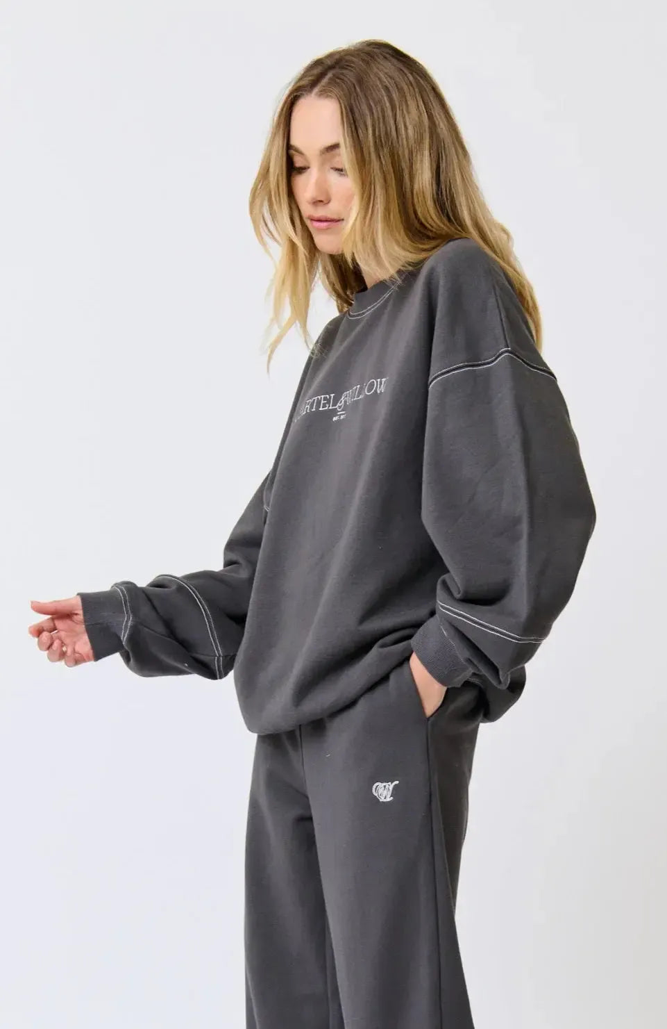 Aubrey Sweater - Charcoal-Knitwear & Jumpers-Cartel & Willow-The Bay Room