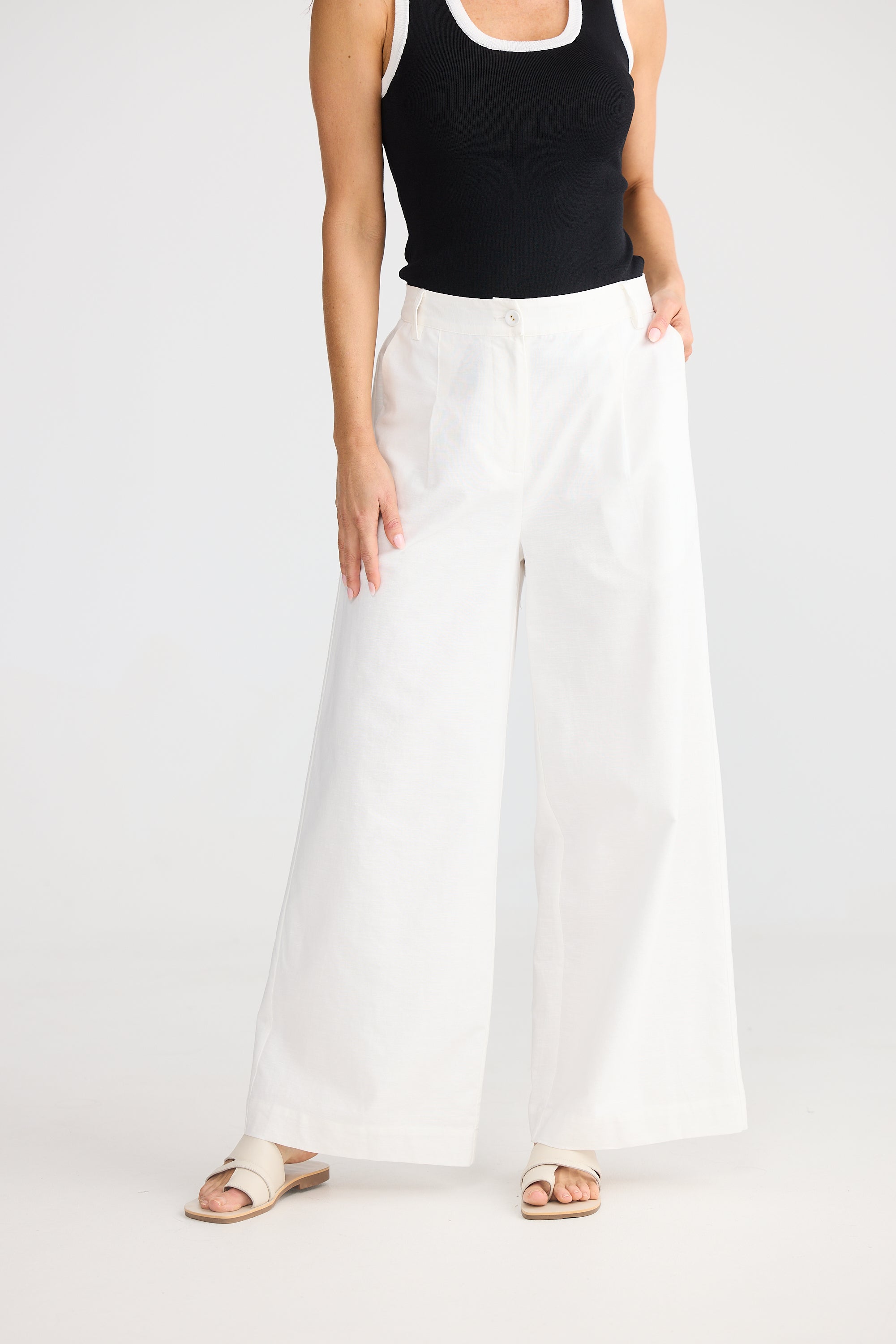 August Pant - White-Pants-Brave & True-The Bay Room