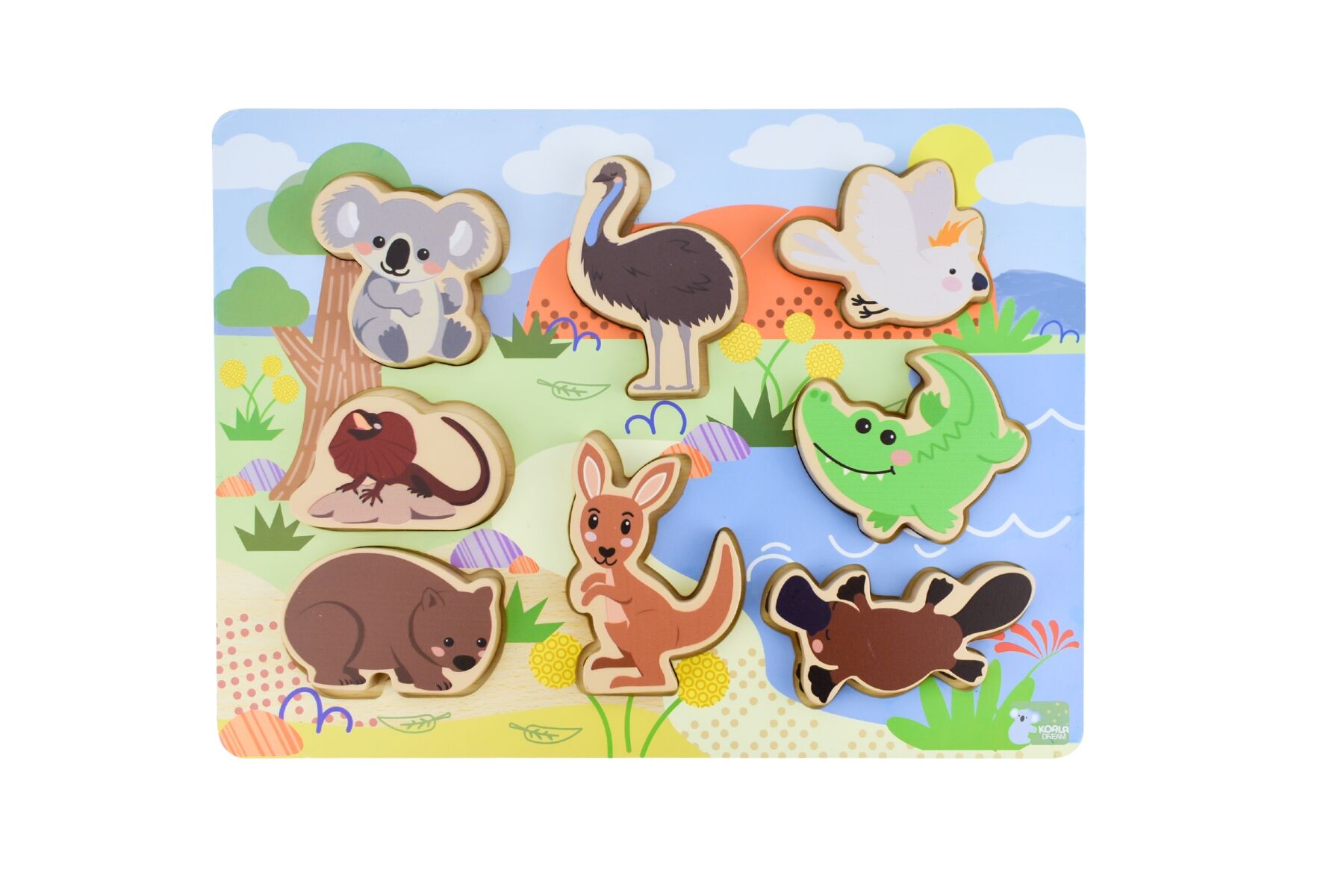 Australian Animals Wooden Chunky Puzzle-Toys-Eleganter-The Bay Room