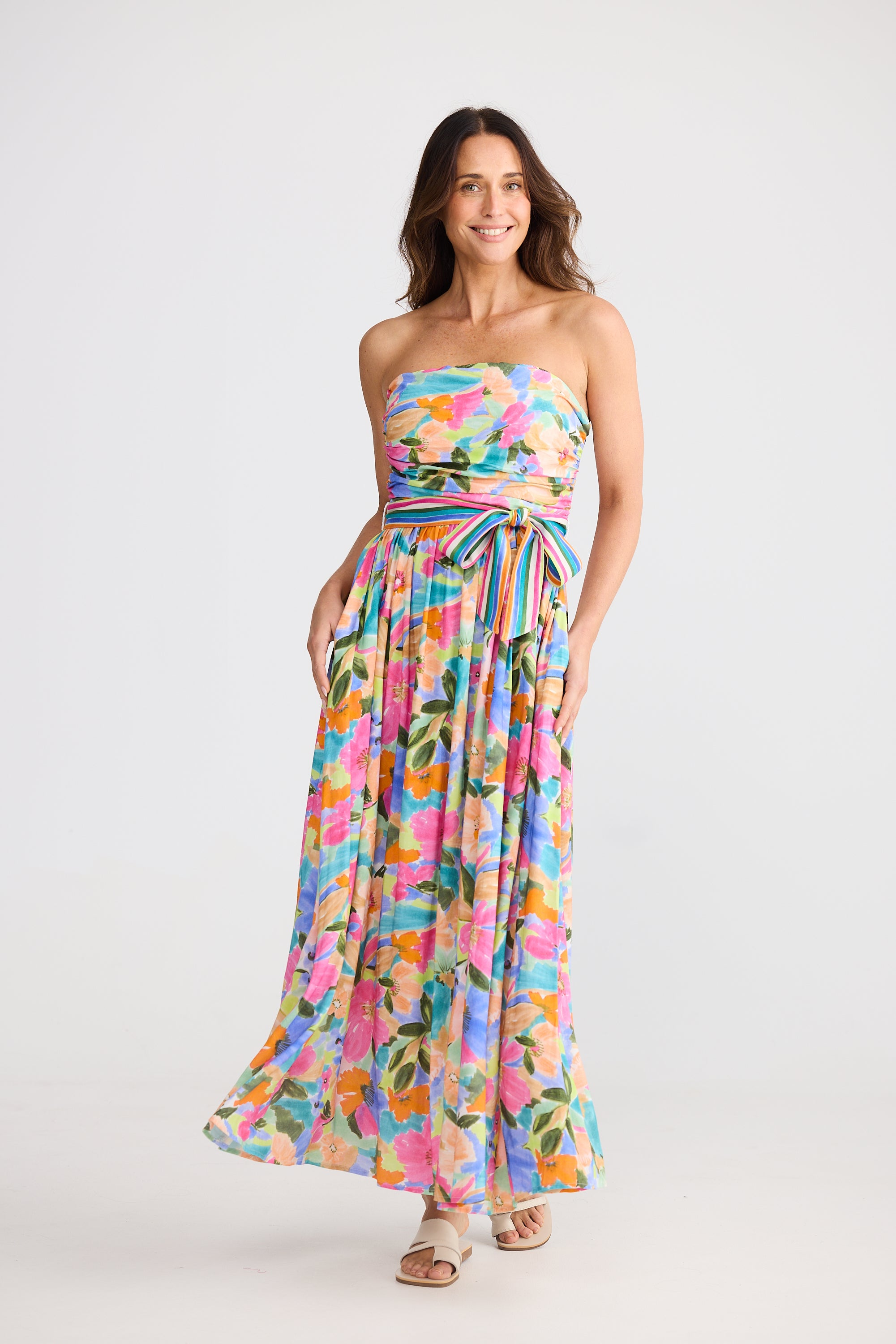 Avalon Dress - Electric Bloom-Dresses-Brave & True-The Bay Room