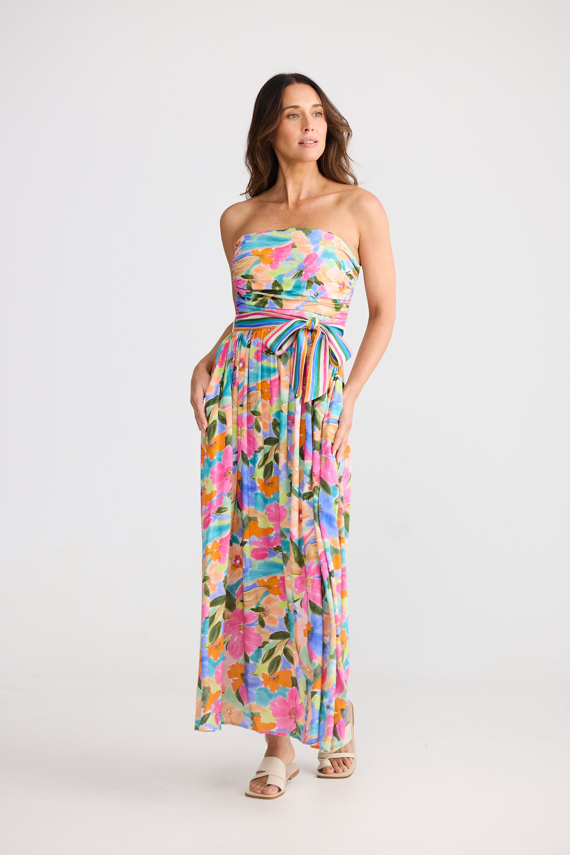 Avalon Dress - Electric Bloom-Dresses-Brave & True-The Bay Room