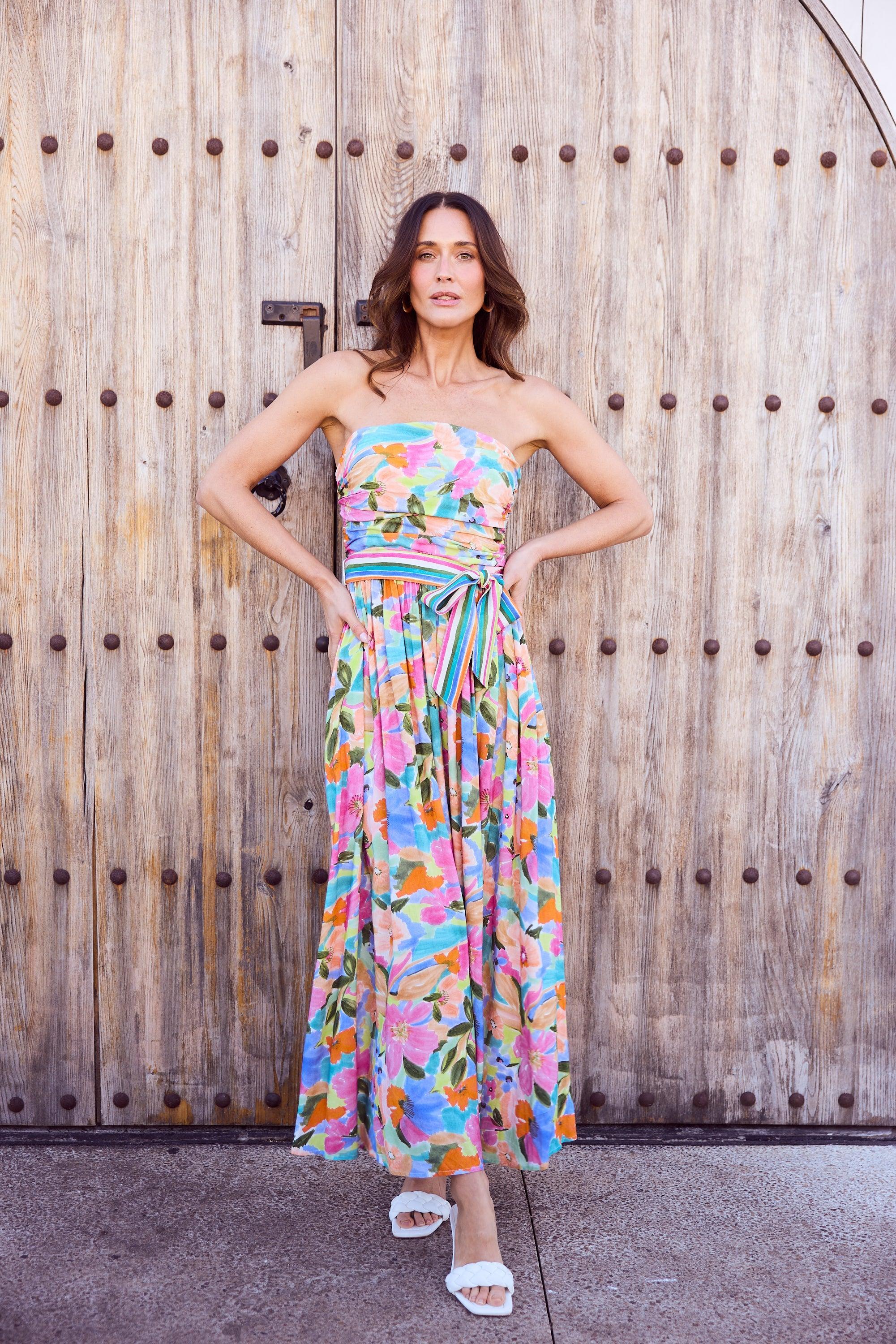 Avalon Dress - Electric Bloom-Dresses-Brave & True-The Bay Room
