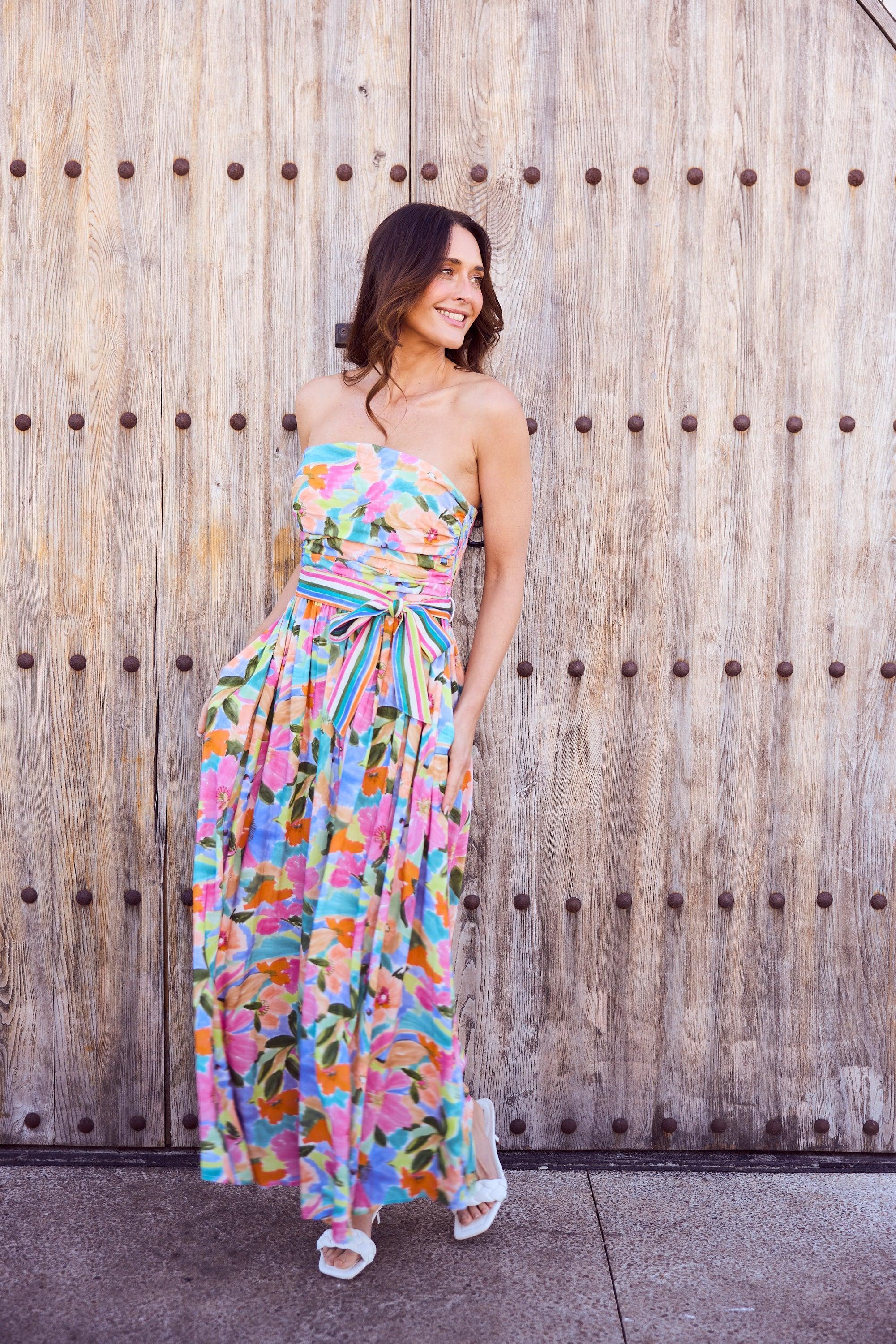 Avalon Dress - Electric Bloom-Dresses-Brave & True-The Bay Room