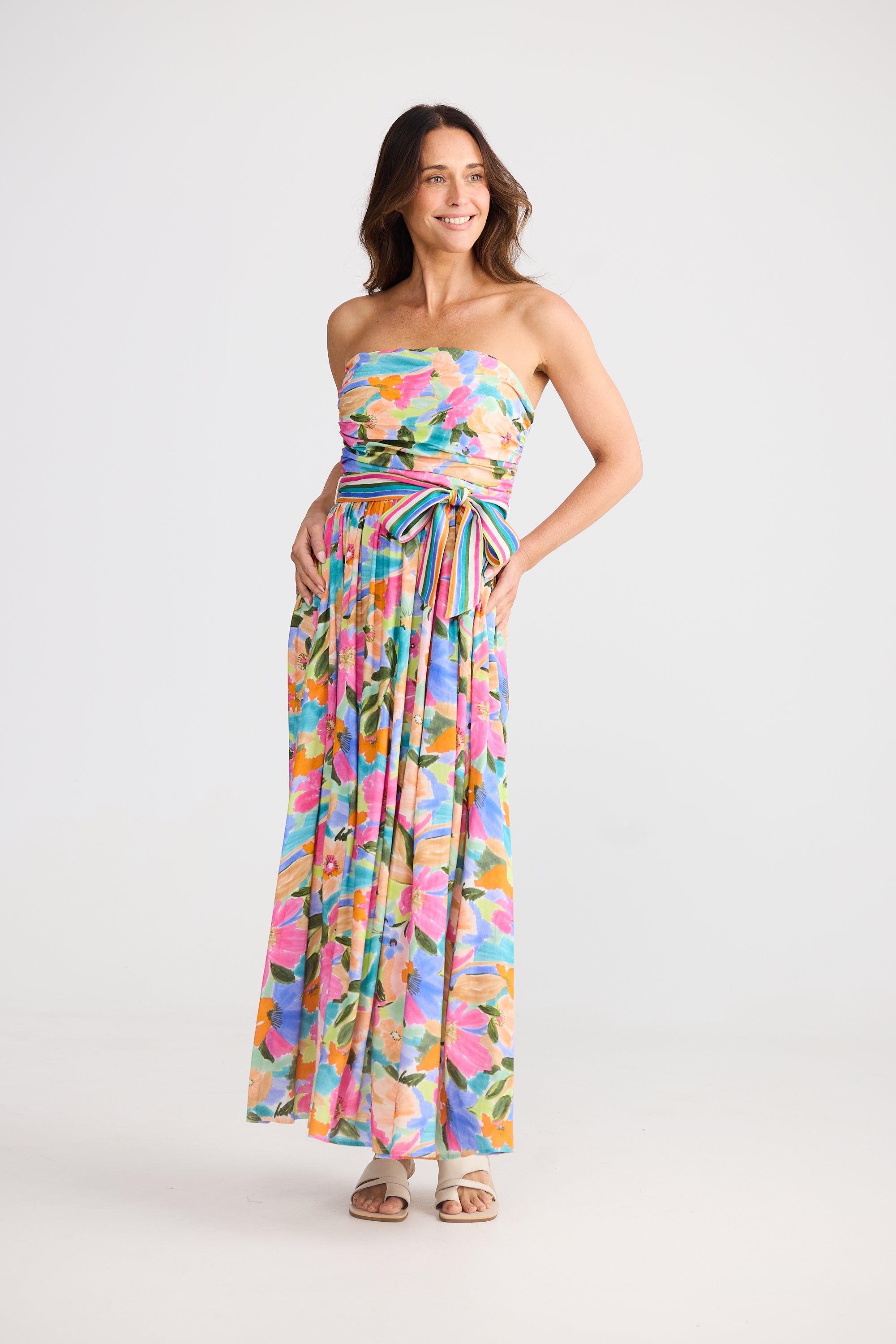 Avalon Dress - Electric Bloom-Dresses-Brave & True-The Bay Room