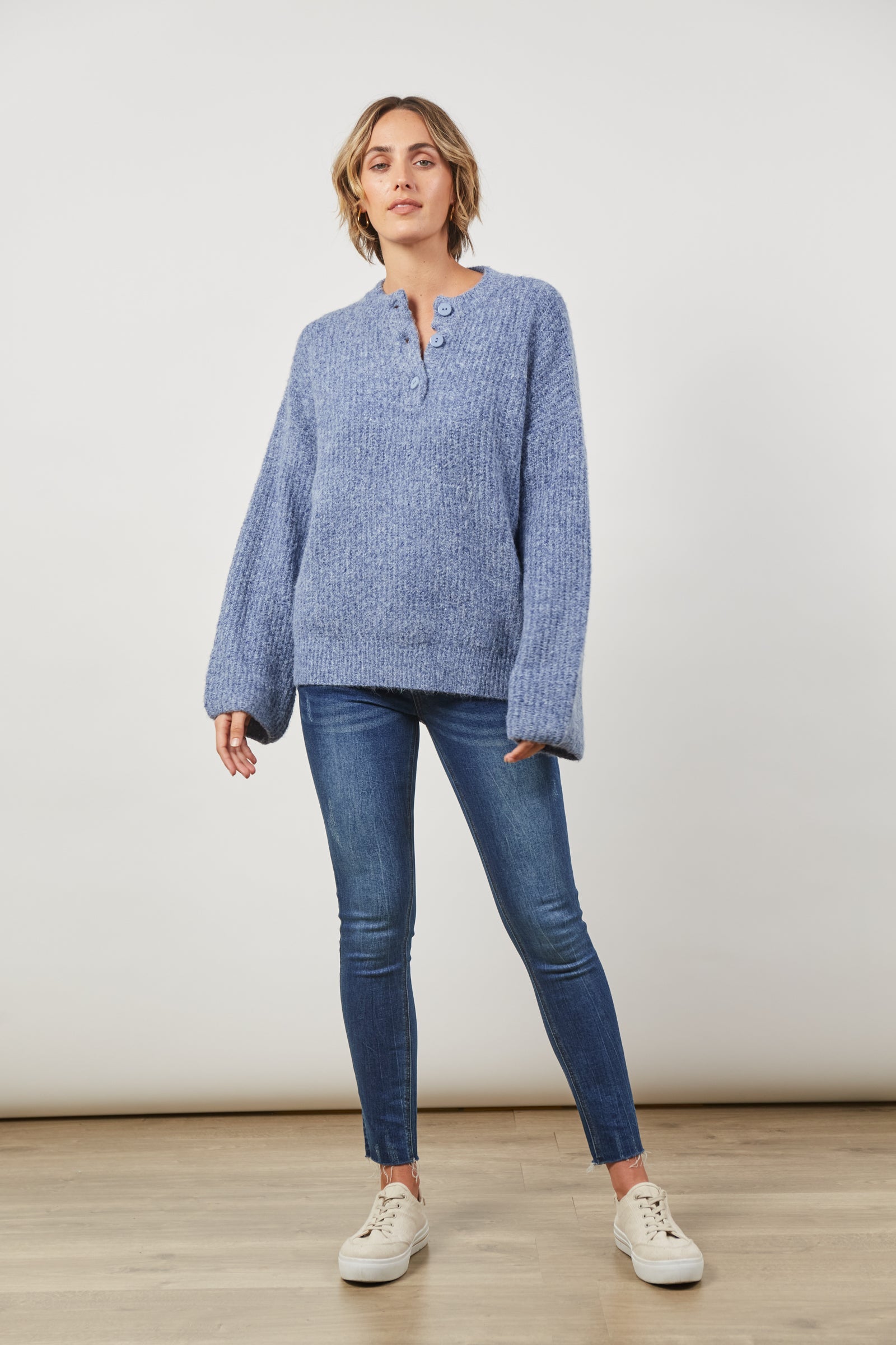 Avenue Button Jumper - Nevada-Knitwear & Jumpers-Isle Of Mine-The Bay Room