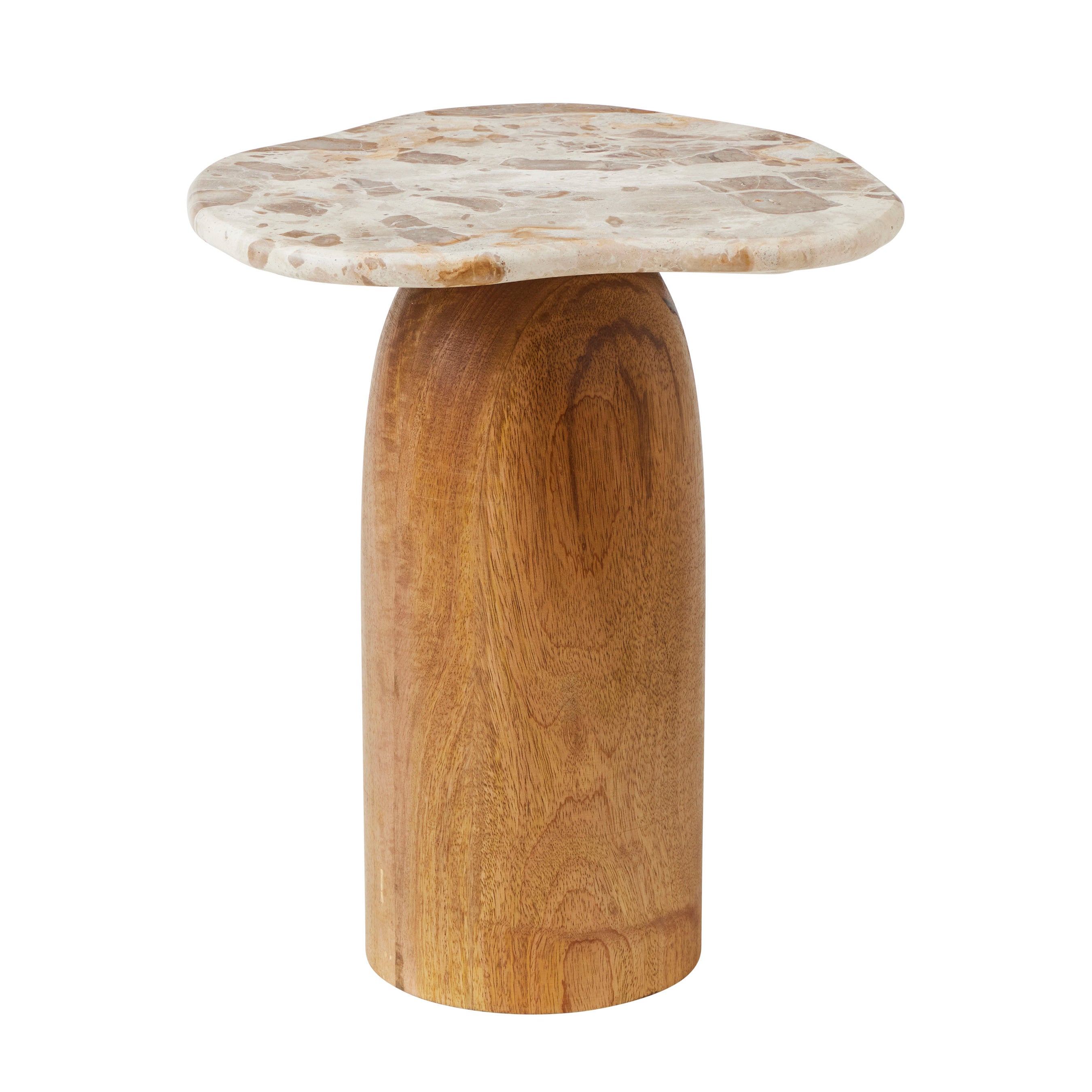 Avi Marble/Wood Side Table 42x36x45cm-Furniture-Coast To Coast Home-The Bay Room