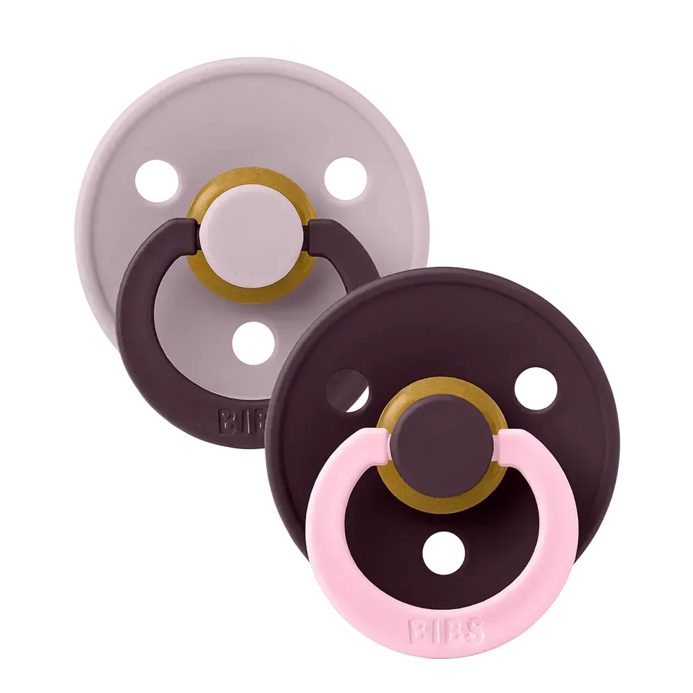 BIBS Fusion Colour Dummies Double Pack-Nursery & Nurture-BIBS-Size 1-Dusky Lilac/Plum Mix-The Bay Room