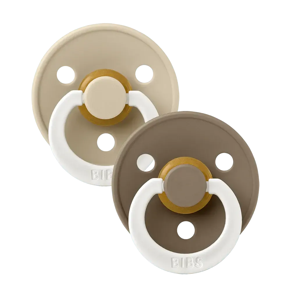 BIBS Night Glow Dummies Double Pack-Nursery & Nurture-BIBS-Size 1-Vanilla/Dark Oak-The Bay Room