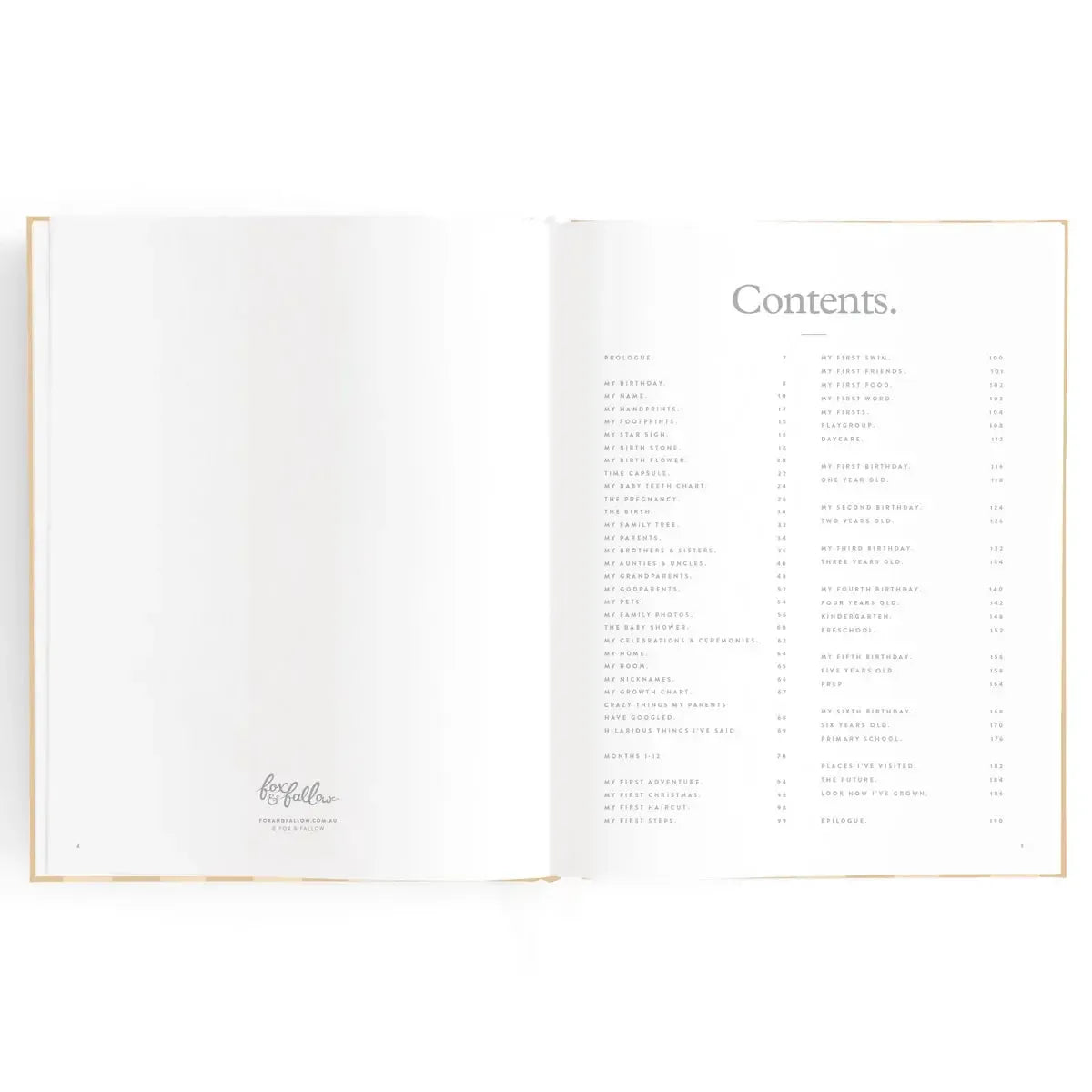 Baby Book Coffee Stripe - 3rd Edition-Nursery & Nurture-Fox & Fallow-The Bay Room