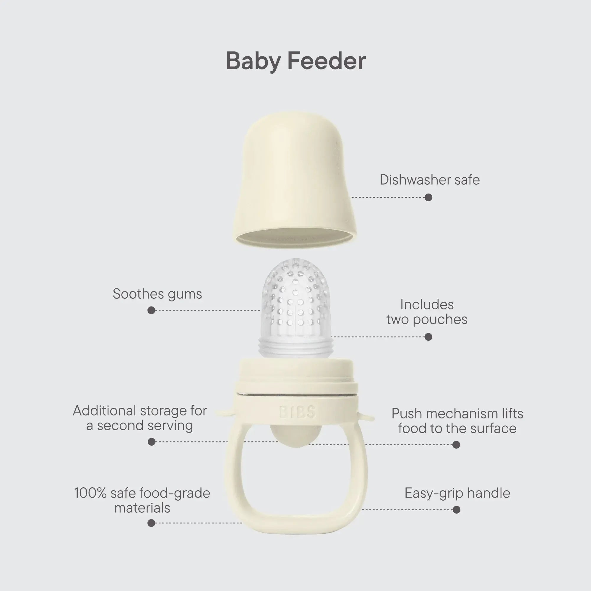 Baby Feeder - Ivory-Nursery & Nurture-BIBS-The Bay Room