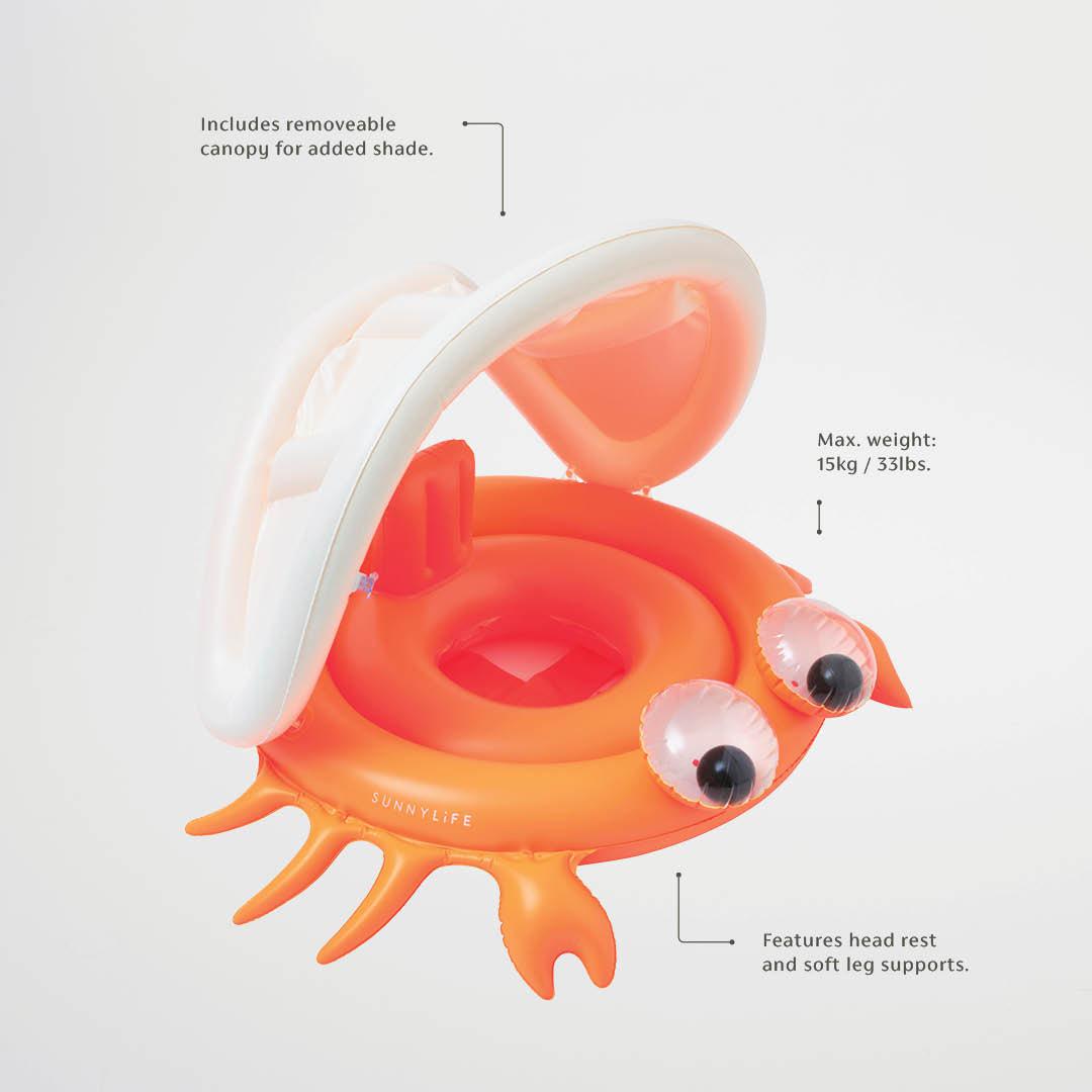 Baby Float Sonny the Sea Creature Neon Orange-Travel & Outdoors-Sunny Life-The Bay Room