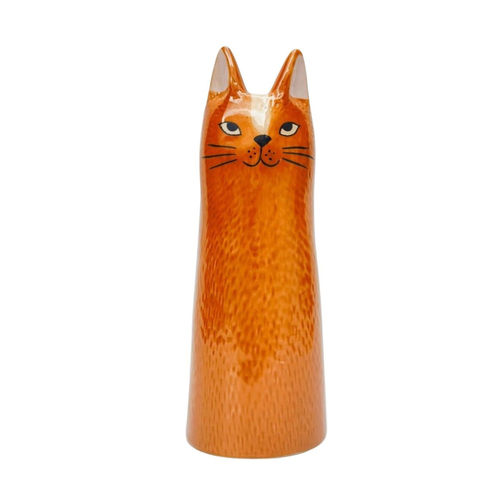 Bailey Cat Vase Orange 23cm-Pots, Planters & Vases-Urban Products-The Bay Room
