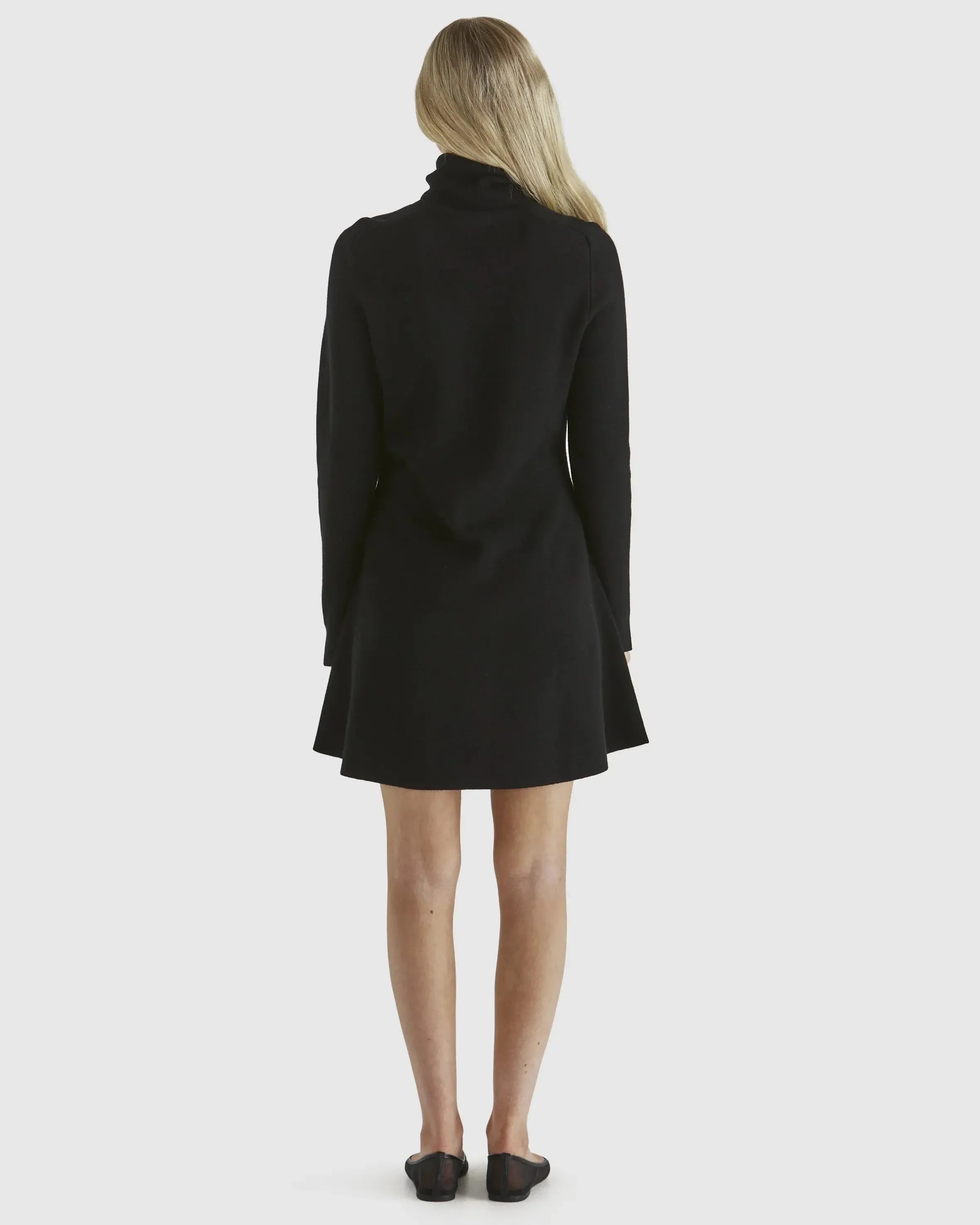 Baldwin Knit Dress - Black-Dresses-SASS-The Bay Room
