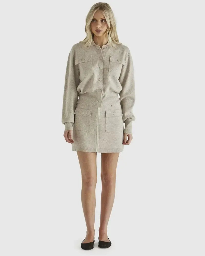 Baldwin Knit Jacket - Oatmeal-Jackets, Coats & Vests-SASS-The Bay Room