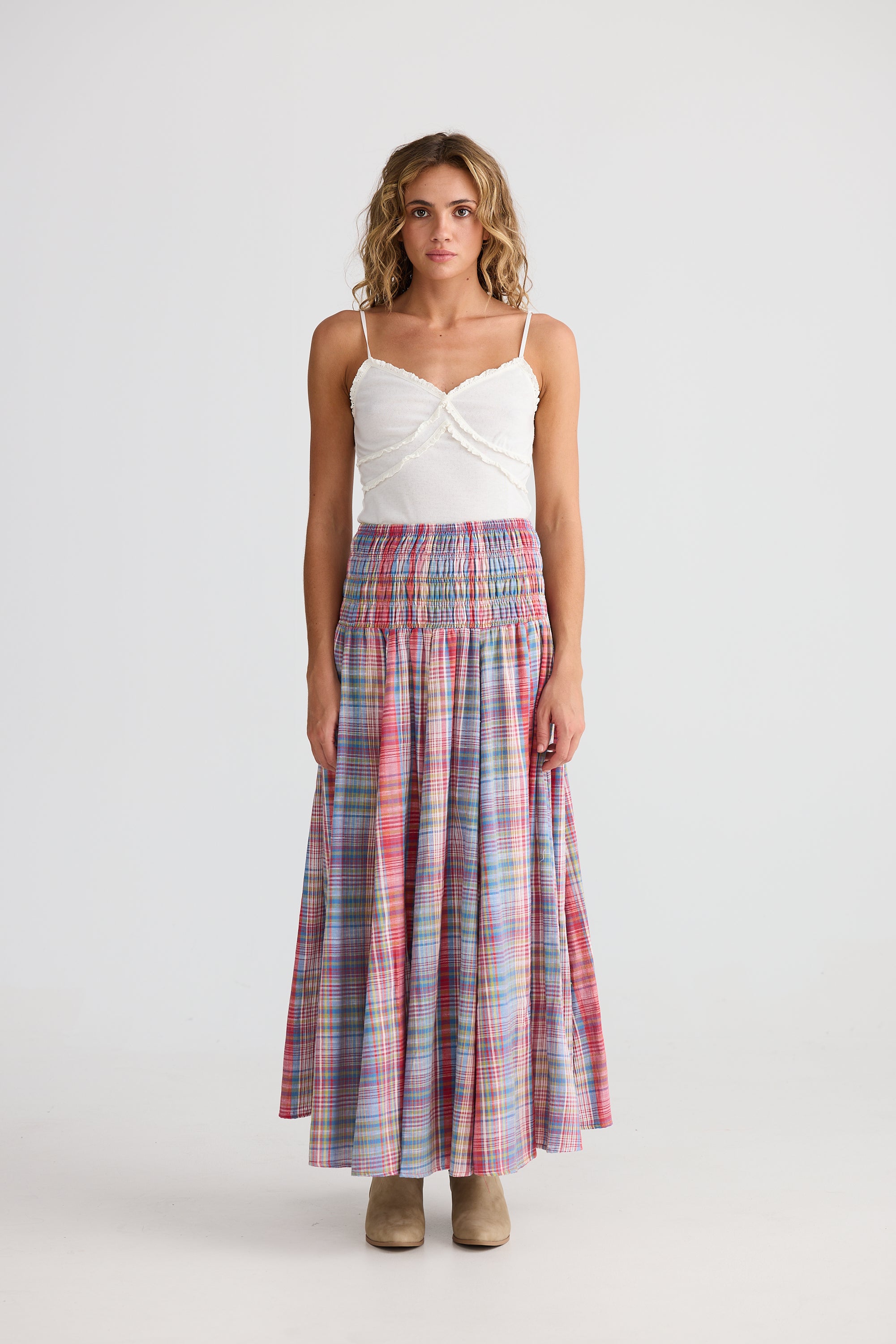 Balmoral Skirt - Picnic Check-Skirts-Talisman-The Bay Room