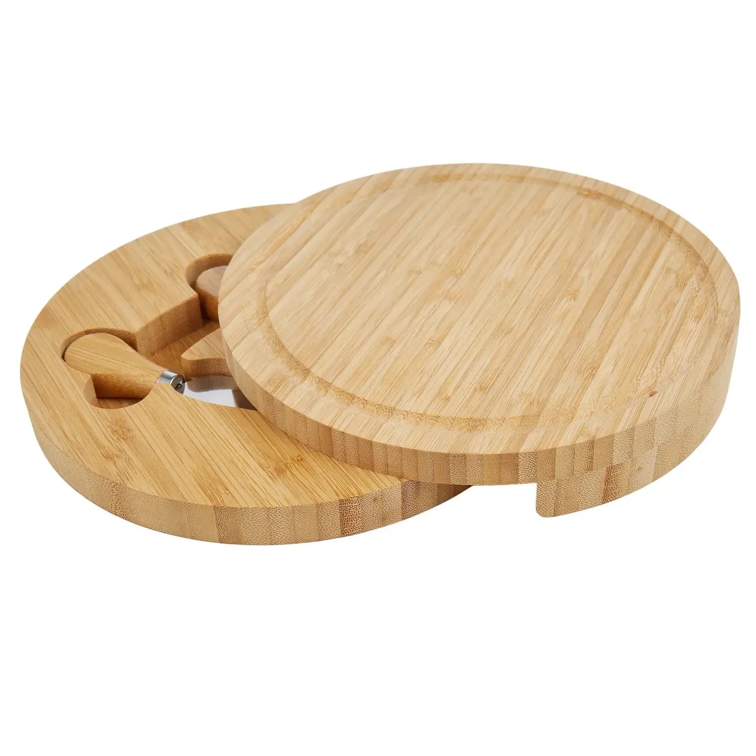 Bamboo Cheese Board with Set of 3 Knives-Davis & Waddell-The Bay Room
